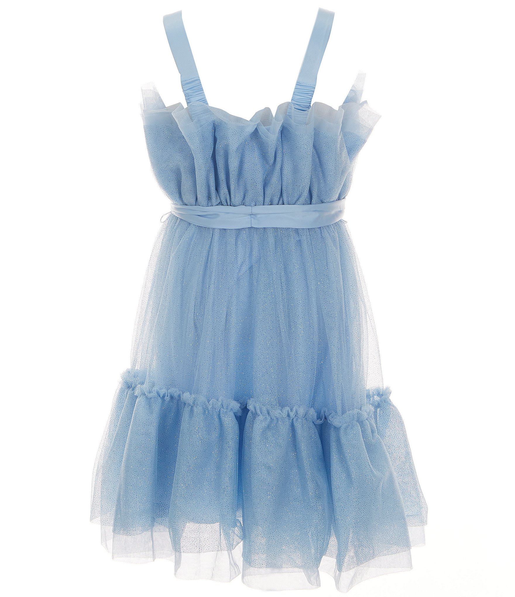 Allison & Kelly Big Girls 7-16 Glitter Tulle Tiered Dress