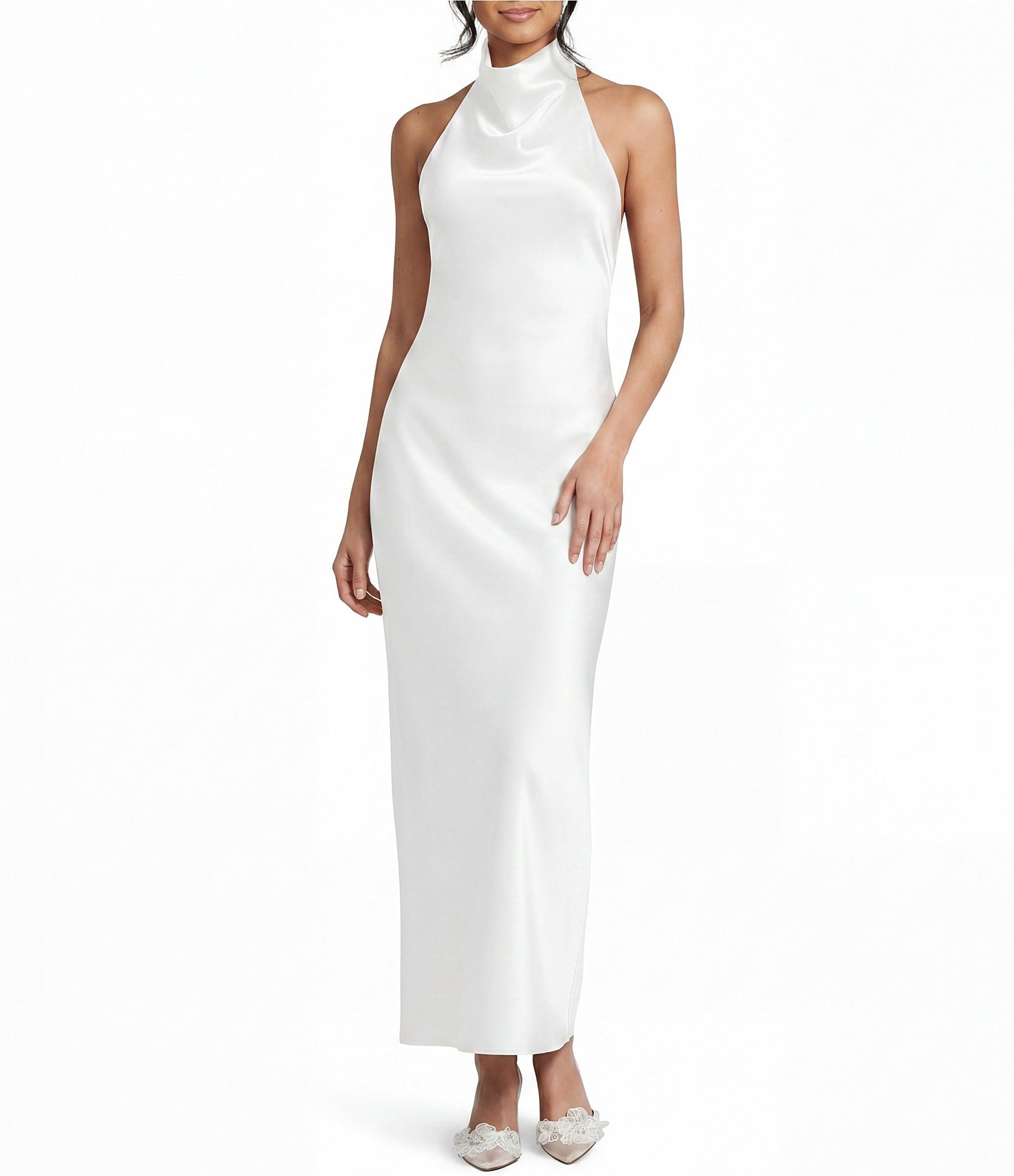 halter neck rehearsal dinner dress Halter Bridal Shower, Rehearsal Dinner, & Engagement Party Dresses