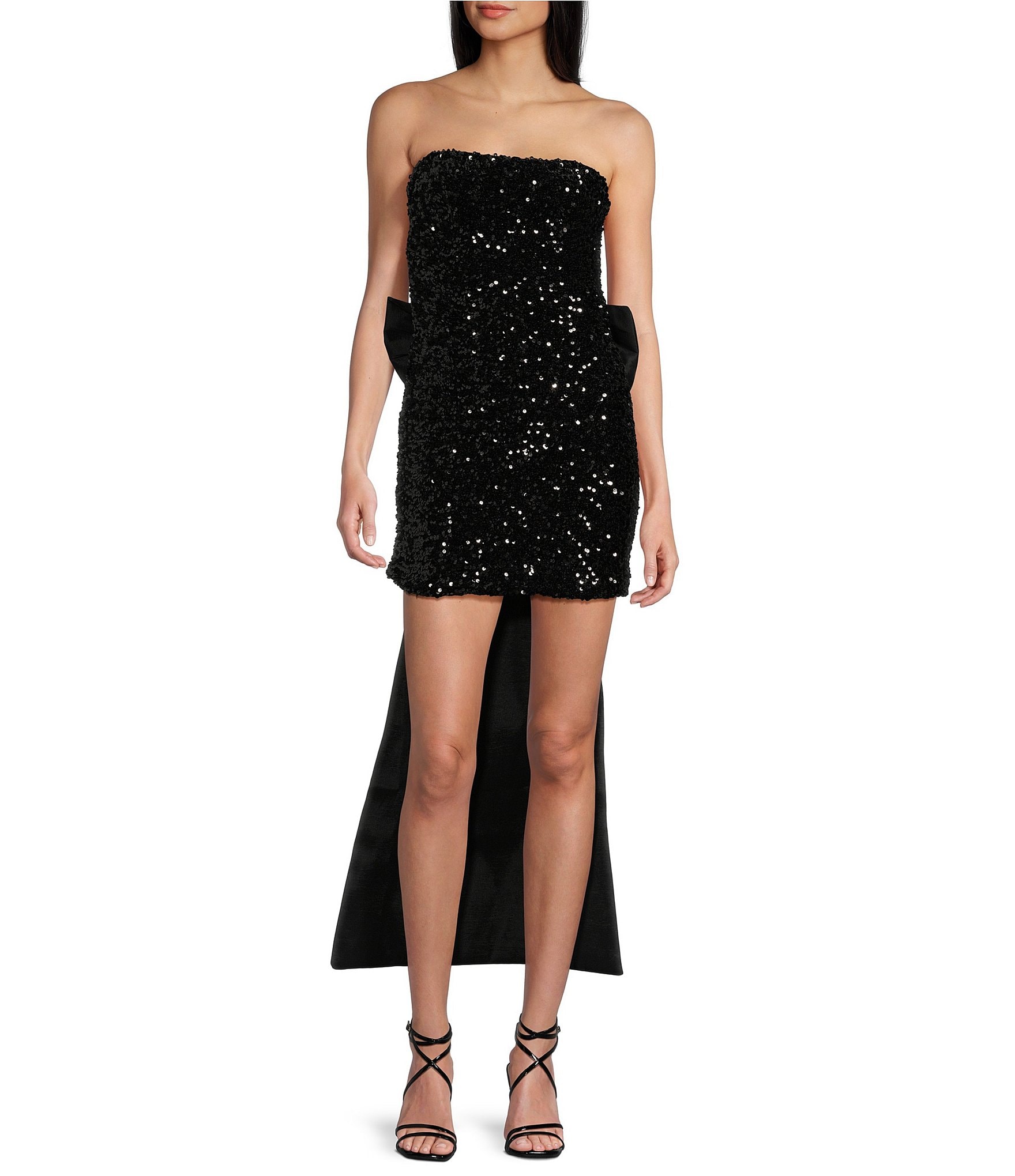 Dillards fashion black sequin dress