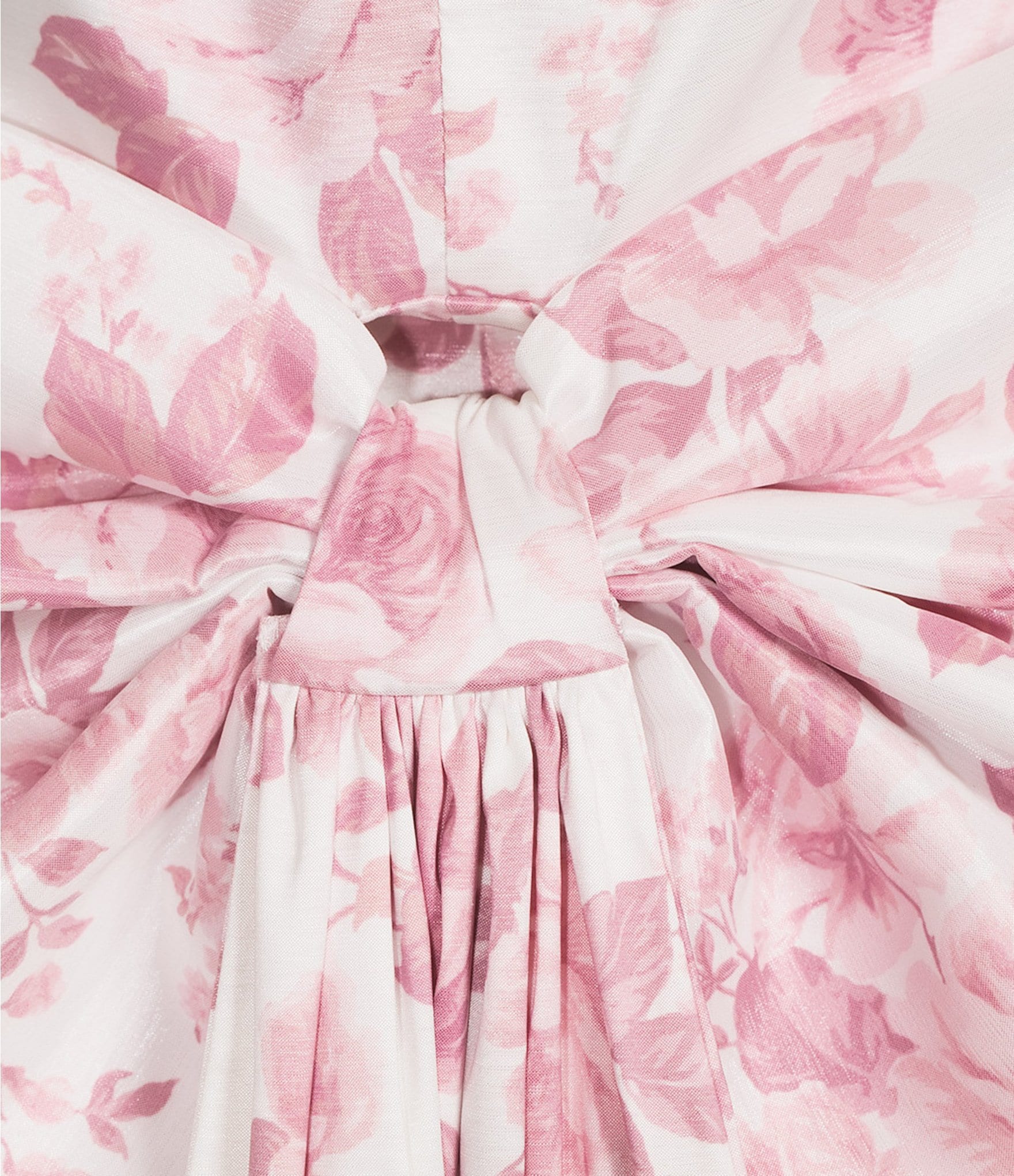 Allison & Kelly Strapless Taffeta Floral Print Bow Back Mini Dress