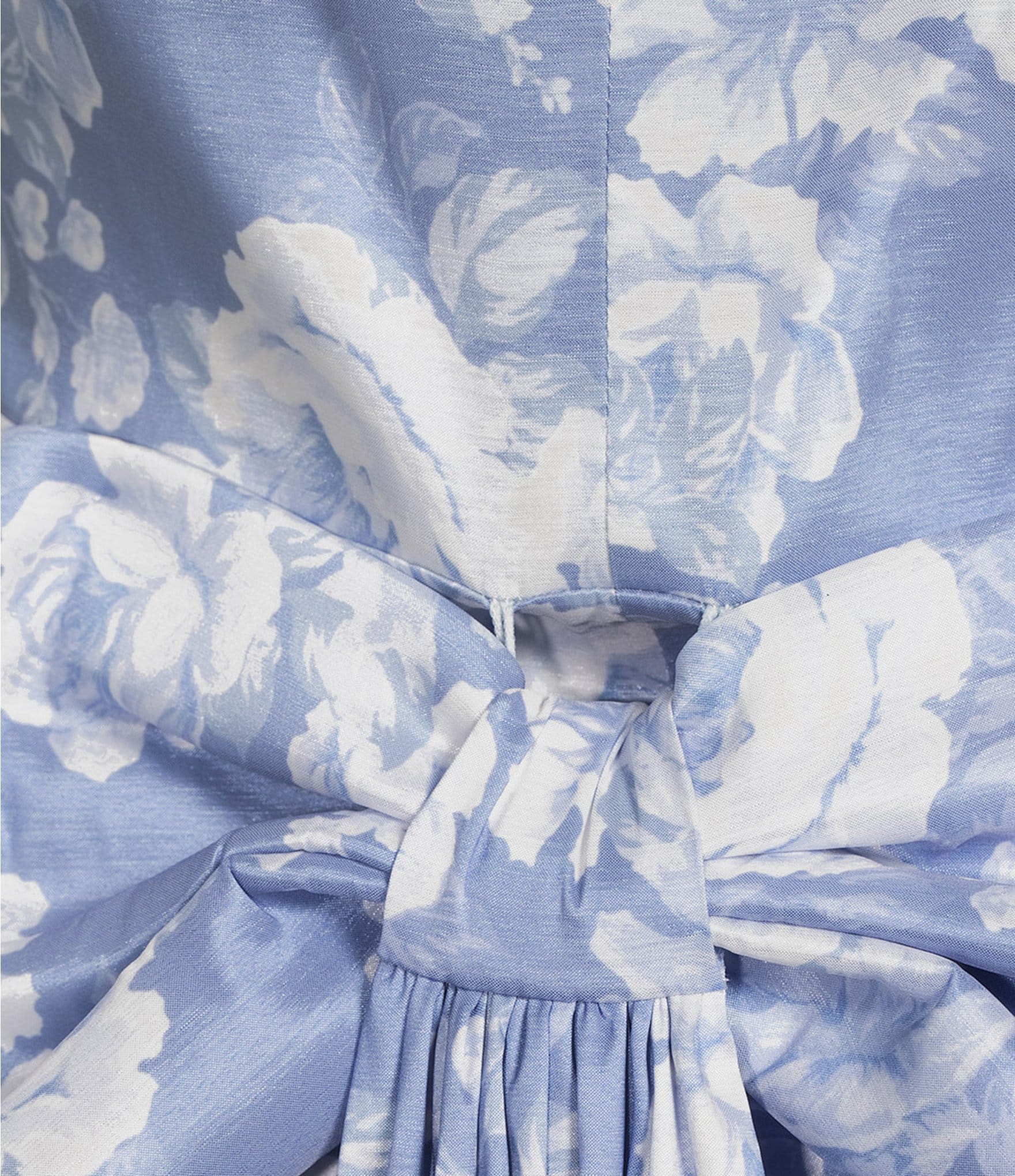 Allison & Kelly Strapless Taffeta Floral Print Bow Back Mini Dress