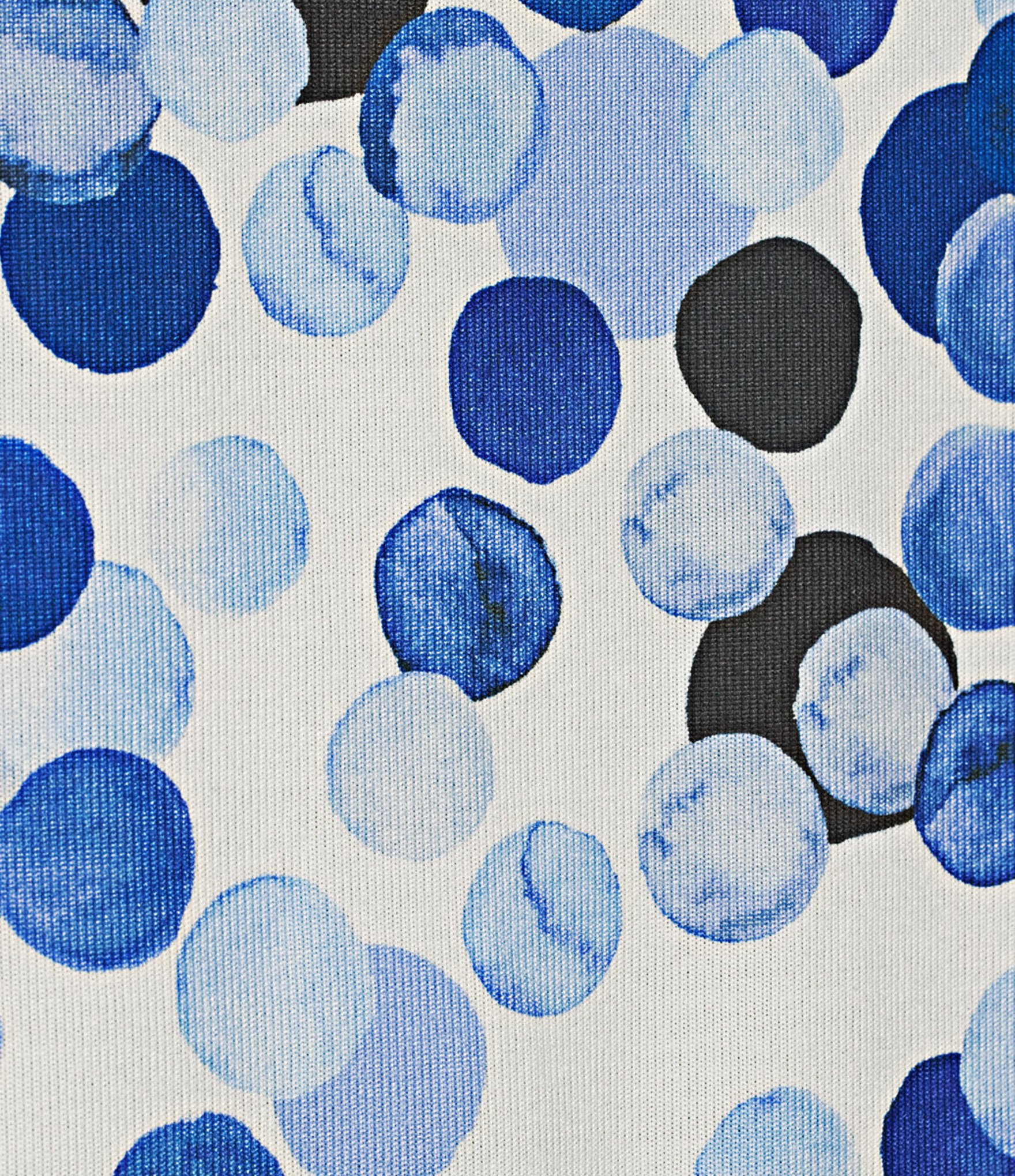 Allison Daley Dotted Print 3/4 Sleeve Crew Neck Curve Hem Knit Top