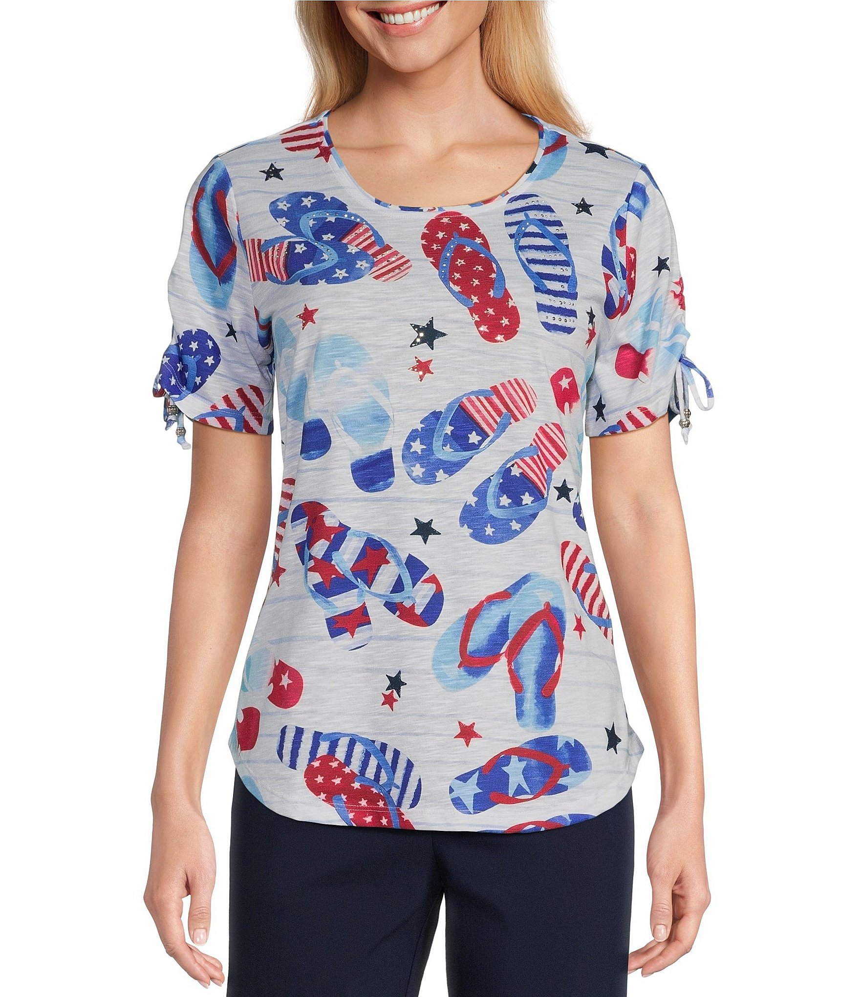 ruched: Women's Knit Tops & Tees | Dillard's