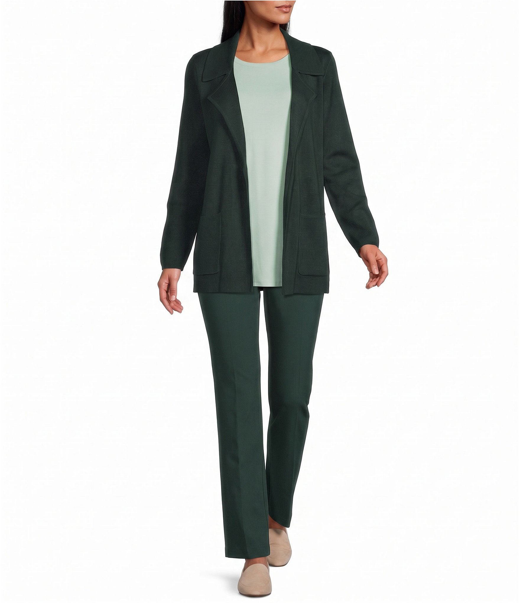 Allison Daley Long Sleeve Crew Neck Knit Top