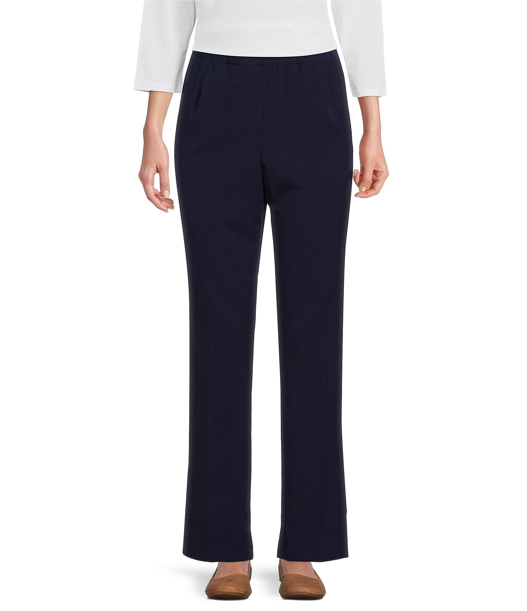 Women with Control Petite Prime Stretch Sailor Pants w/ Eyelet