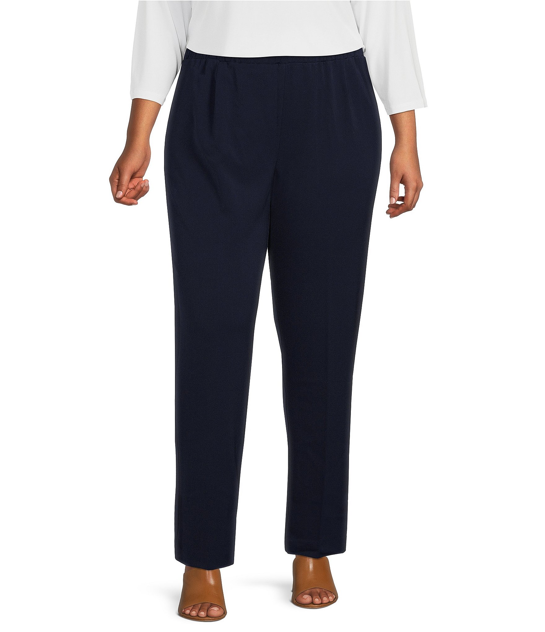 Tart Plus Size Women's 'Liviana' Print Jersey Pants, Size 3X - Blue