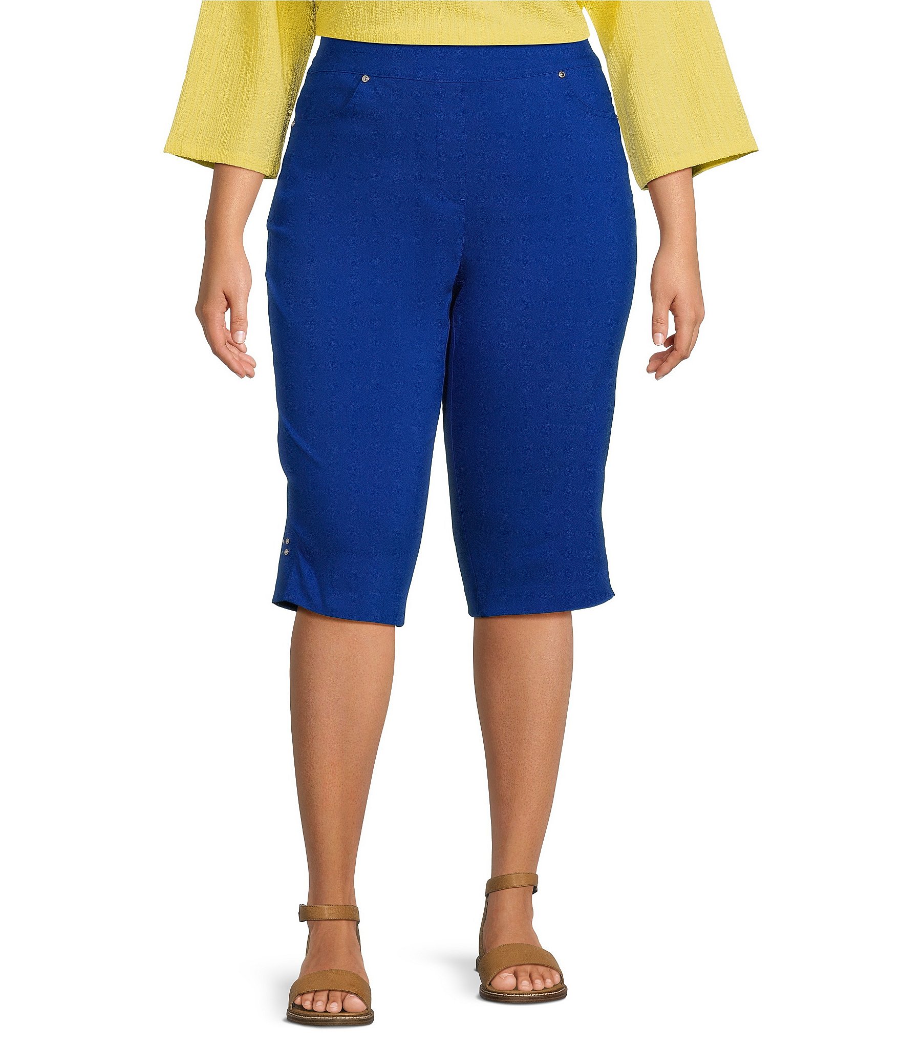 Allison Daley Plus Size City Stretch Straight Leg Pull-On Pants