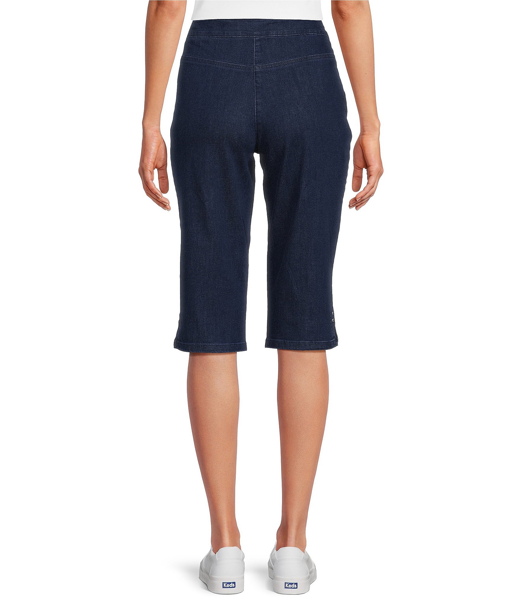 Allison Daley Stretch Denim Pull-On Skimmer Pants