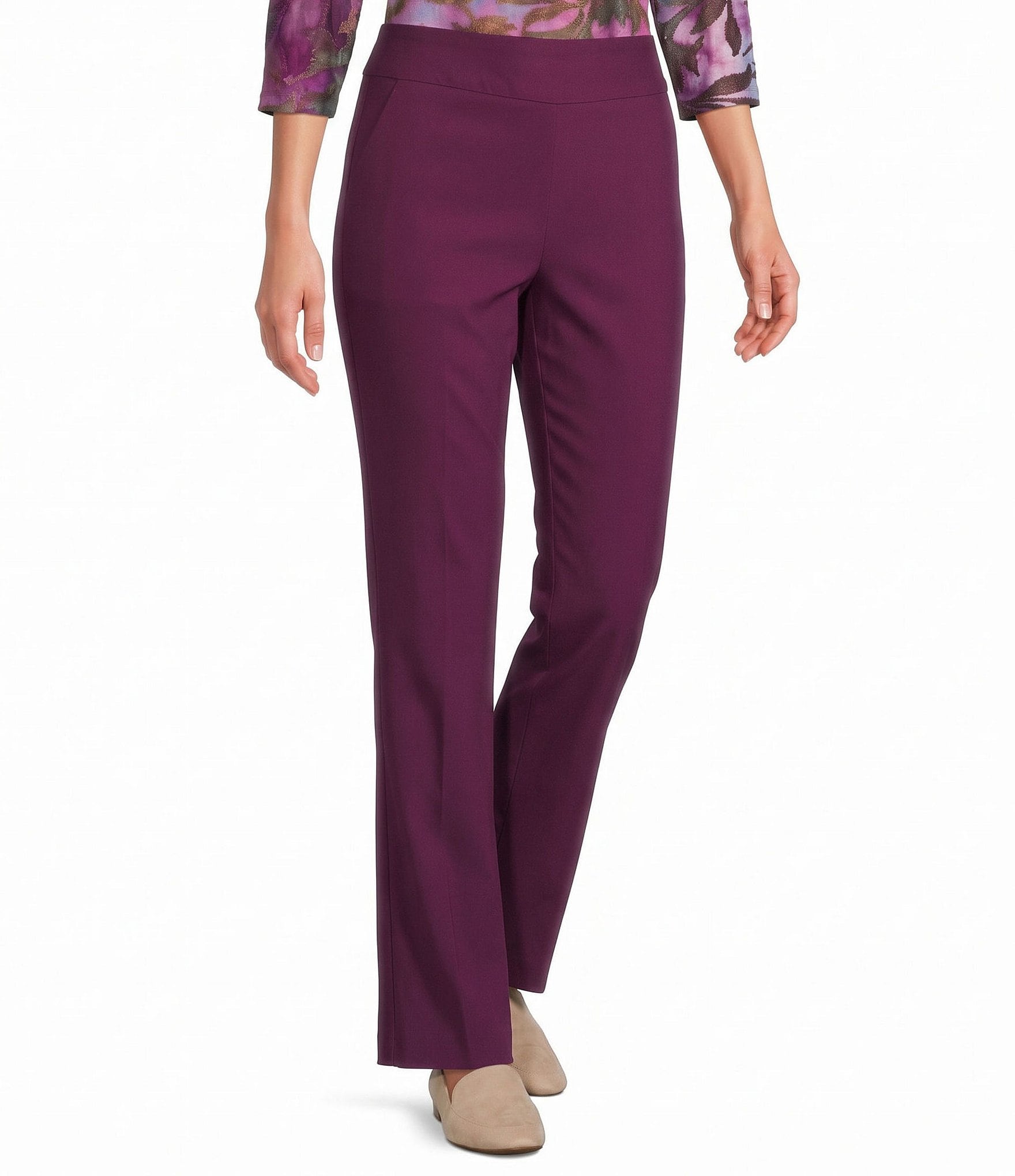 Allison Daley Stretch Pull-On Straight Leg Pants