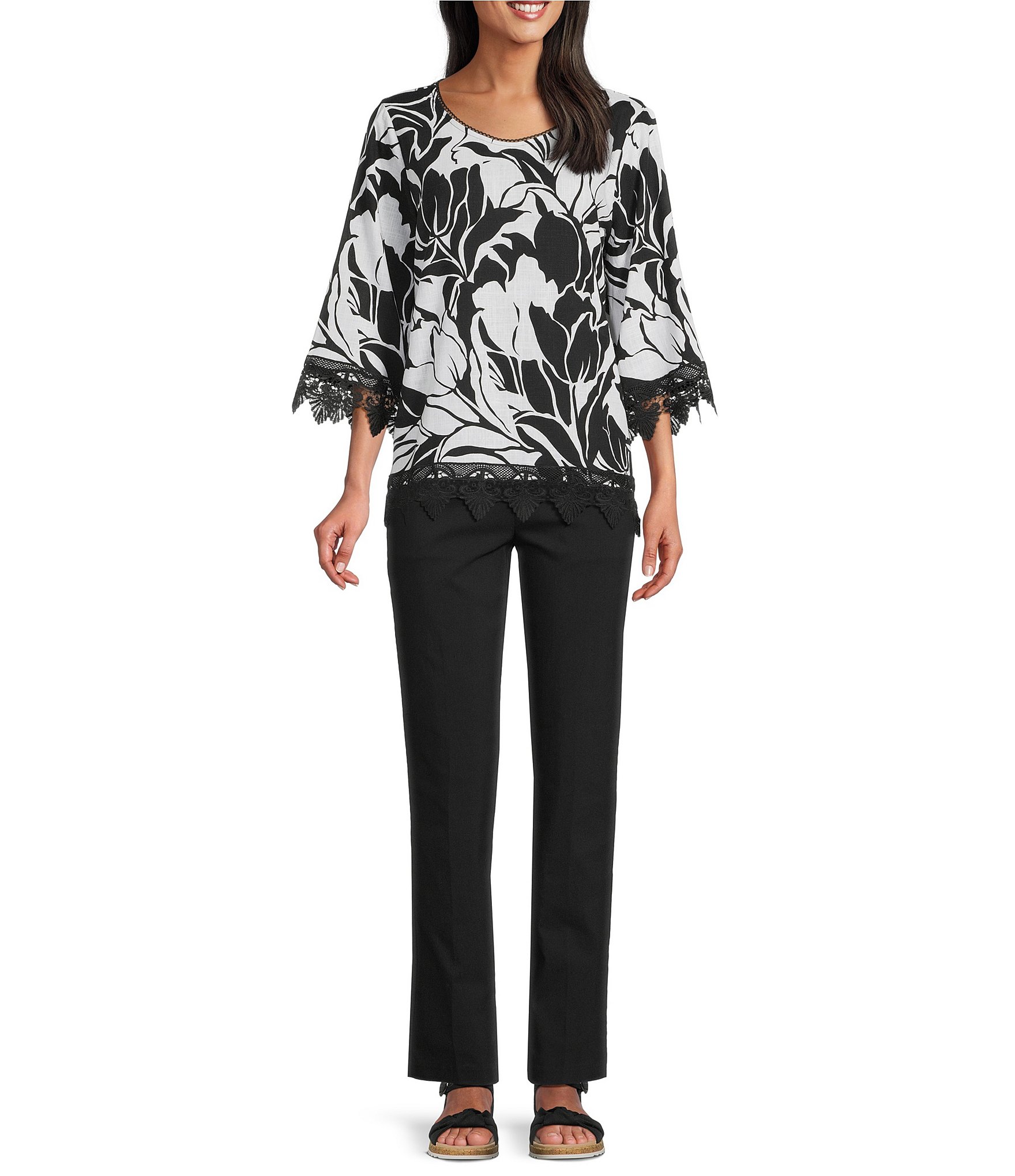 Allison Daley Stretch Pull-On Straight Leg Pants