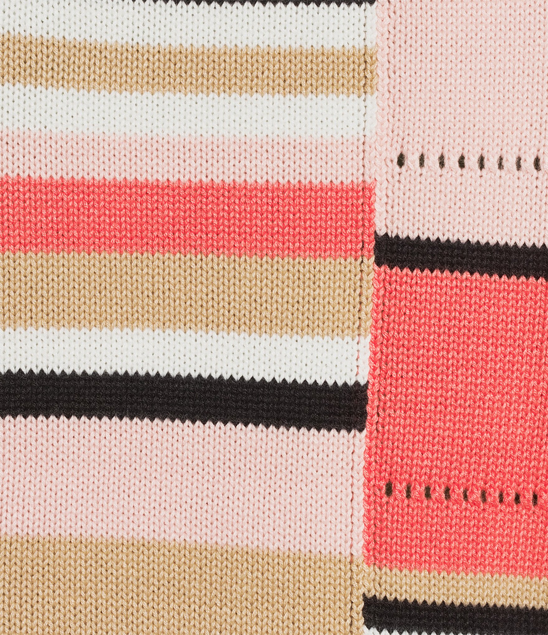 Allison Daley Stripe 3/4 Sleeve Crew Neck Curve Hem Sweater