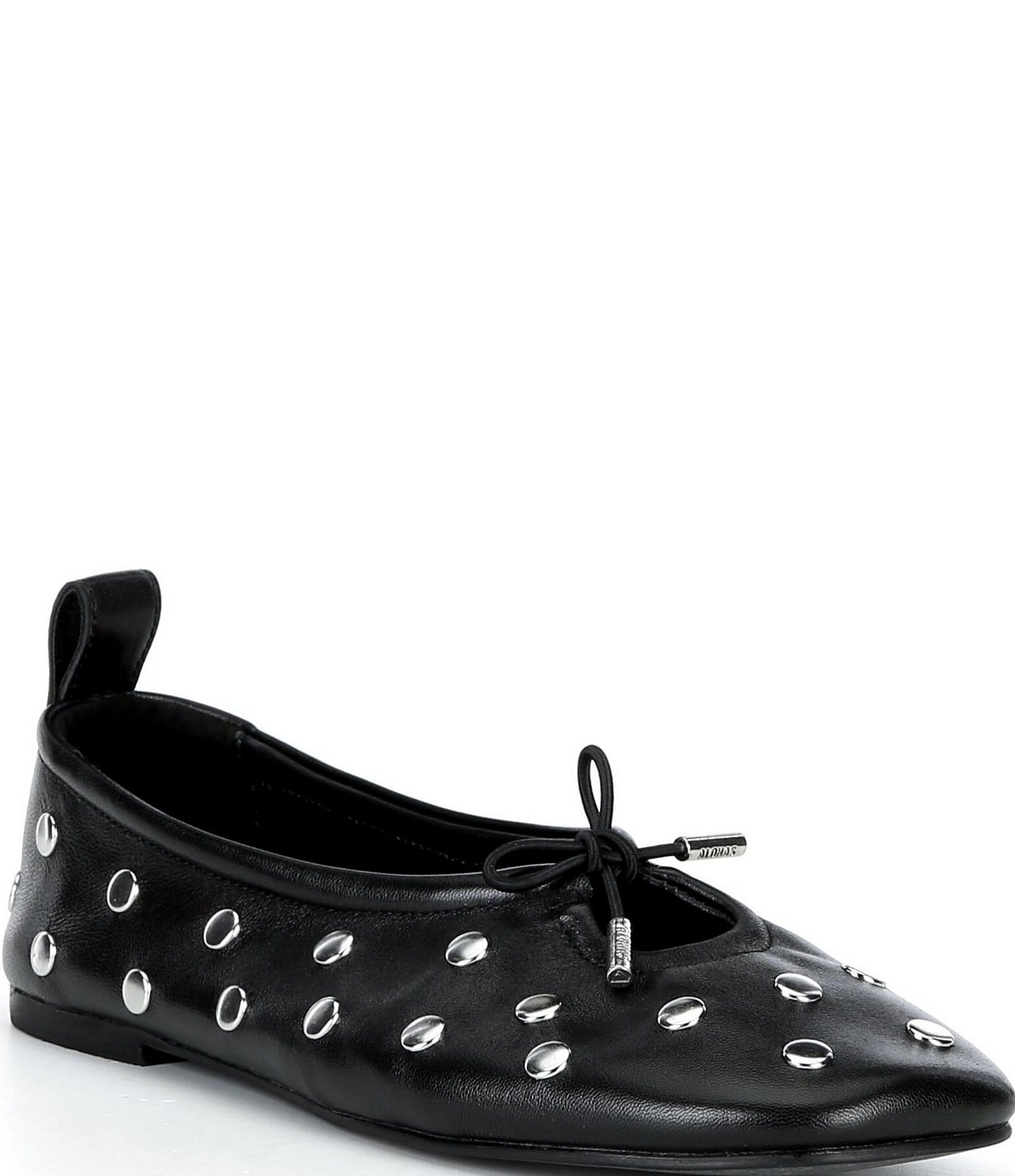 ALOHAS Rosalind Studded Vintage Leather Ballet Flats