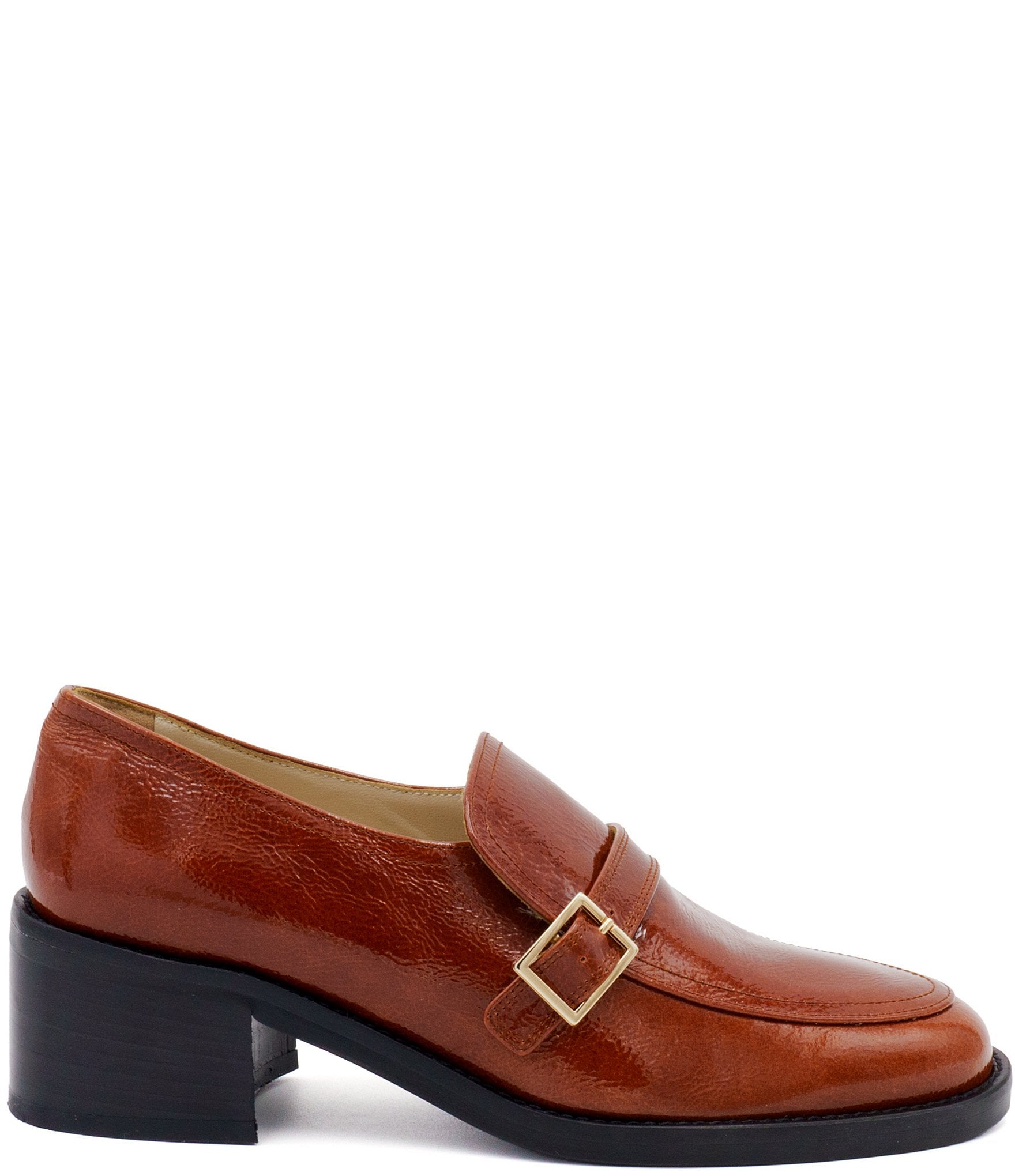 Amalfi Atena Patent Leather Tailored Monk Strap Loafers