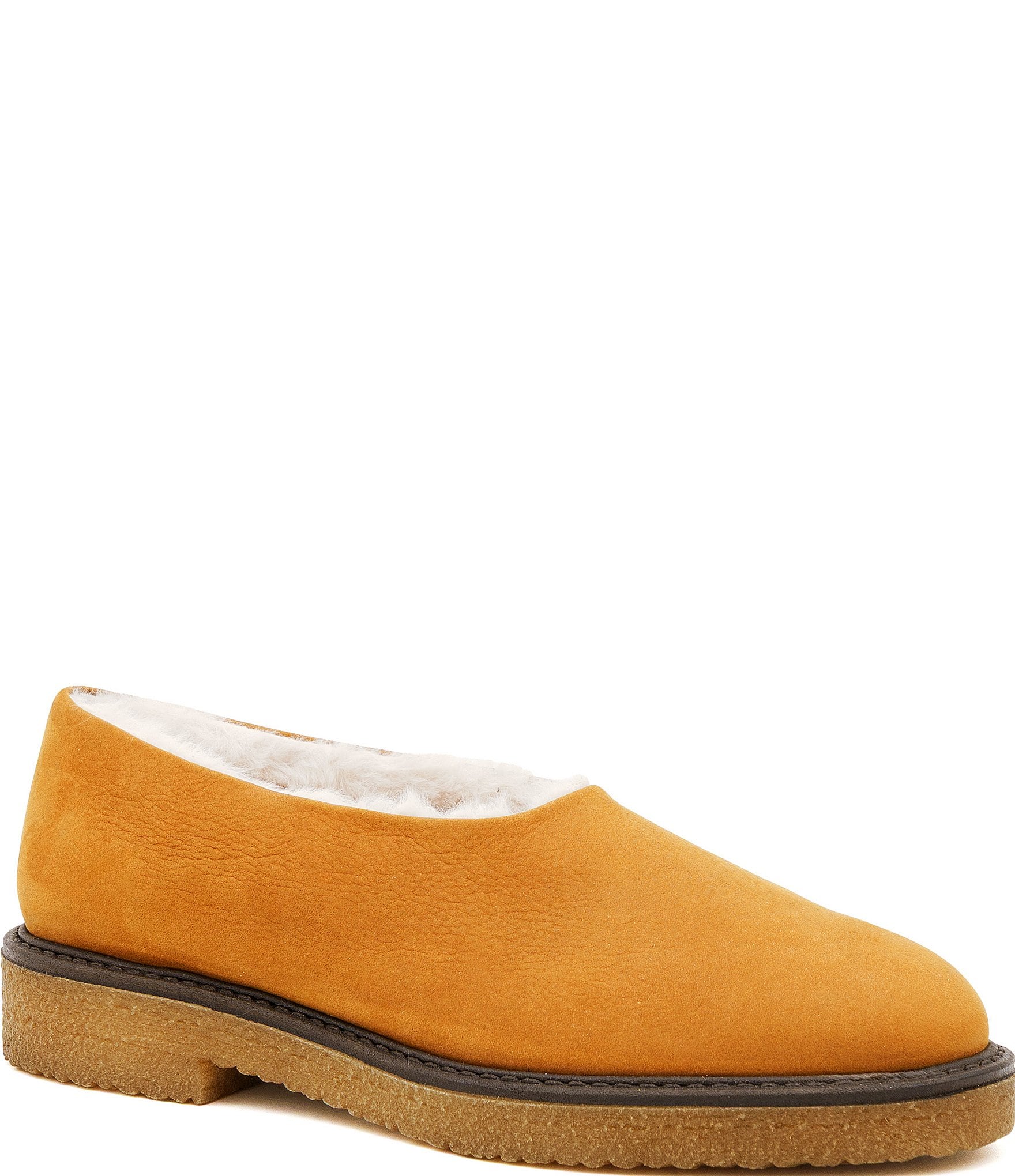 Amalfi Baviera Nubuck Suede Warm Lined Crepe Sole Slip Ons