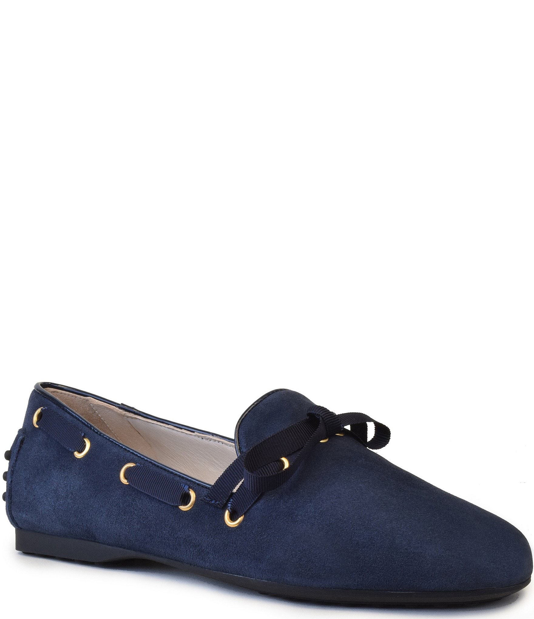 Amalfi Delta Suede Bow Detail Driver Loafers | Dillard's