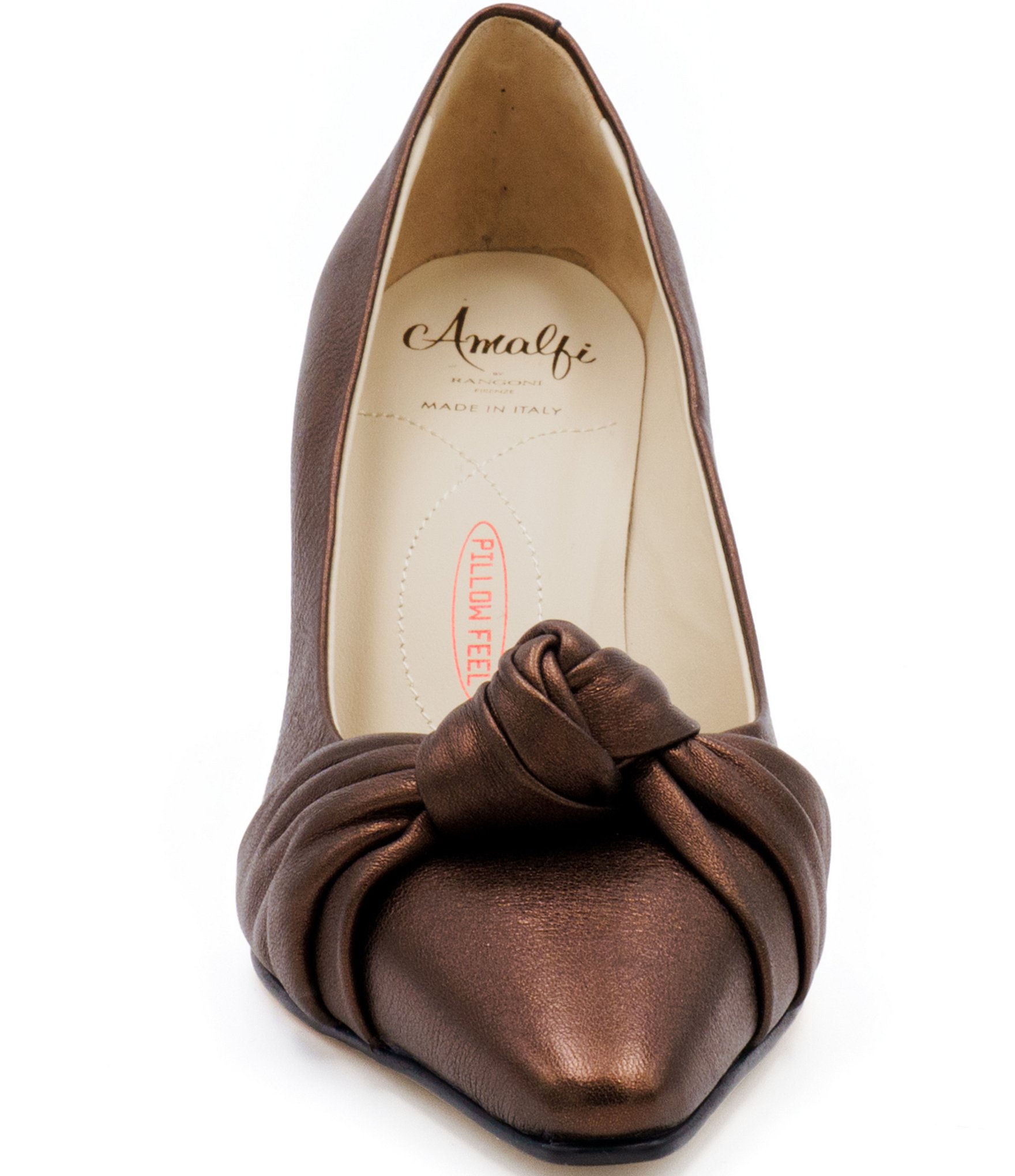 Amalfi Icaro Leather Knotted Pumps