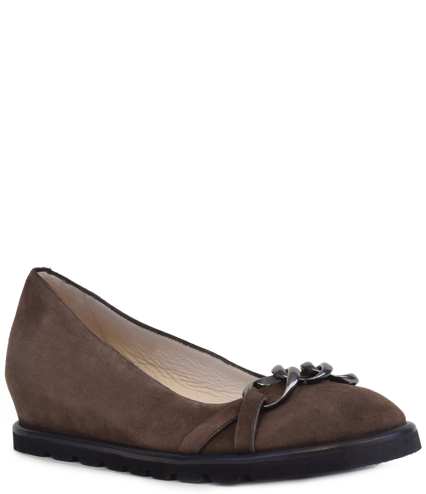 Amalfi Maga Suede Hidden Wedge Chain Slip-Ons | Dillard's