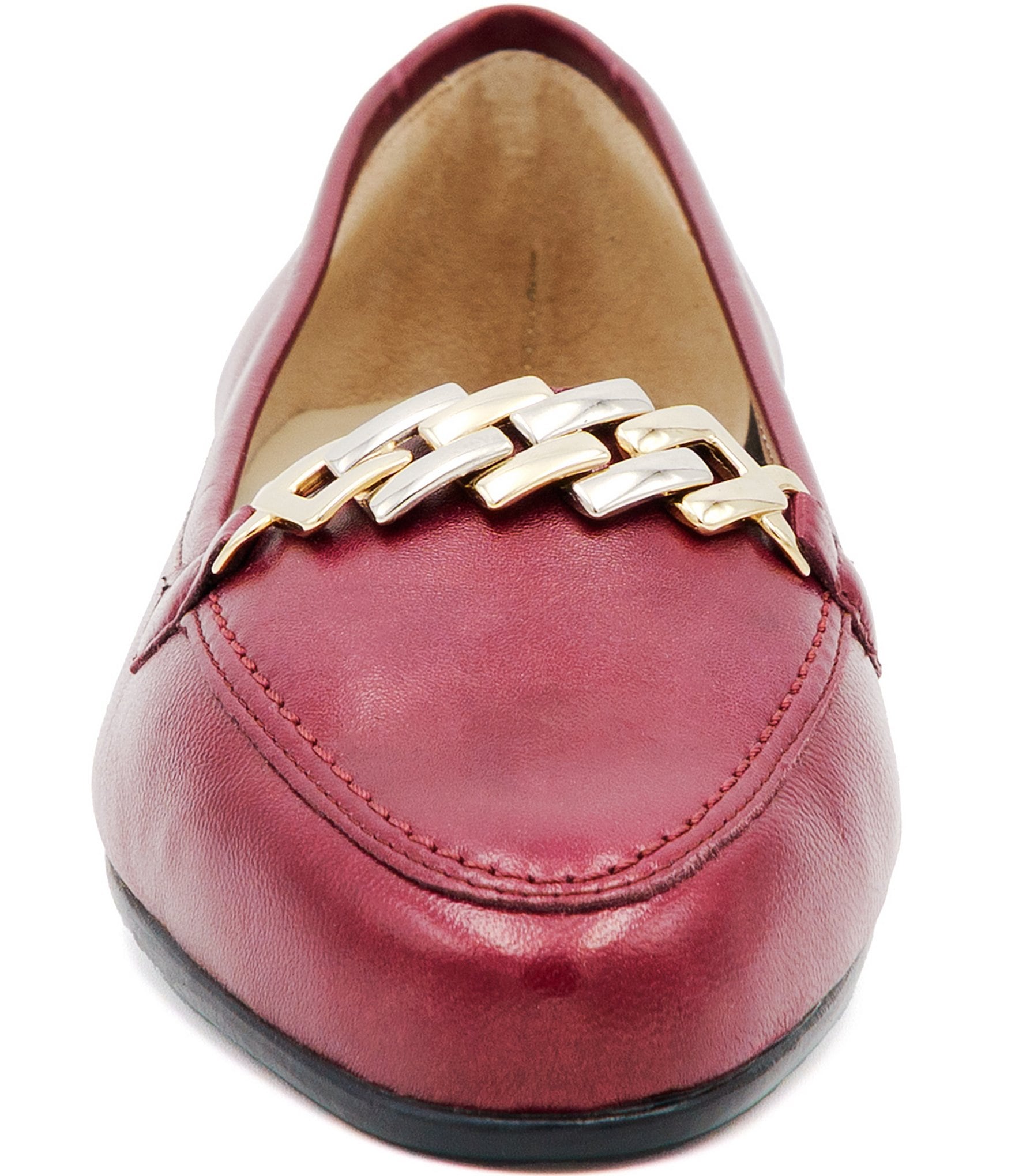 Amalfi Oste Leather Chain Loafers