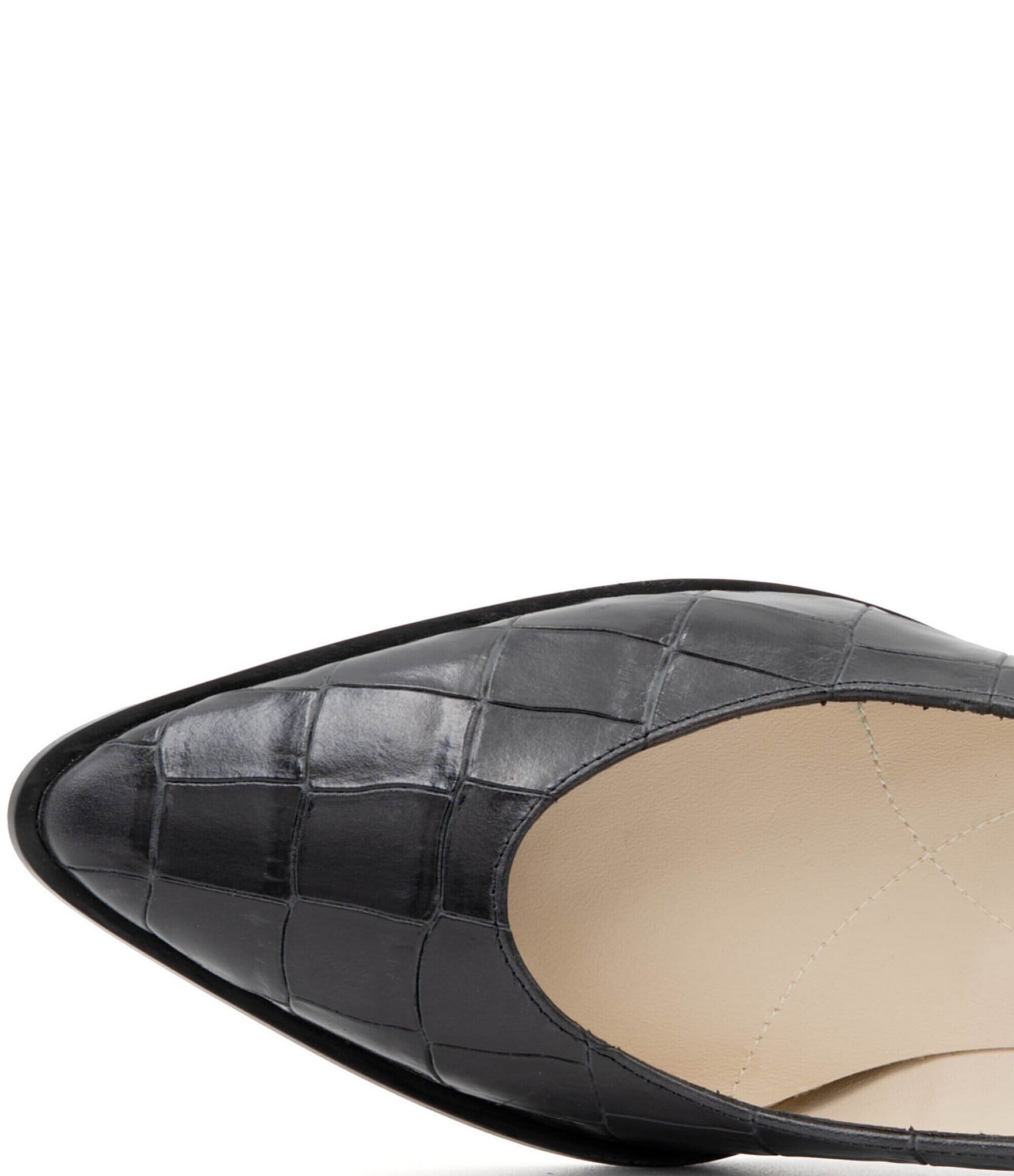 Amalfi Persiana Croco Embossed Leather Tailored Pumps