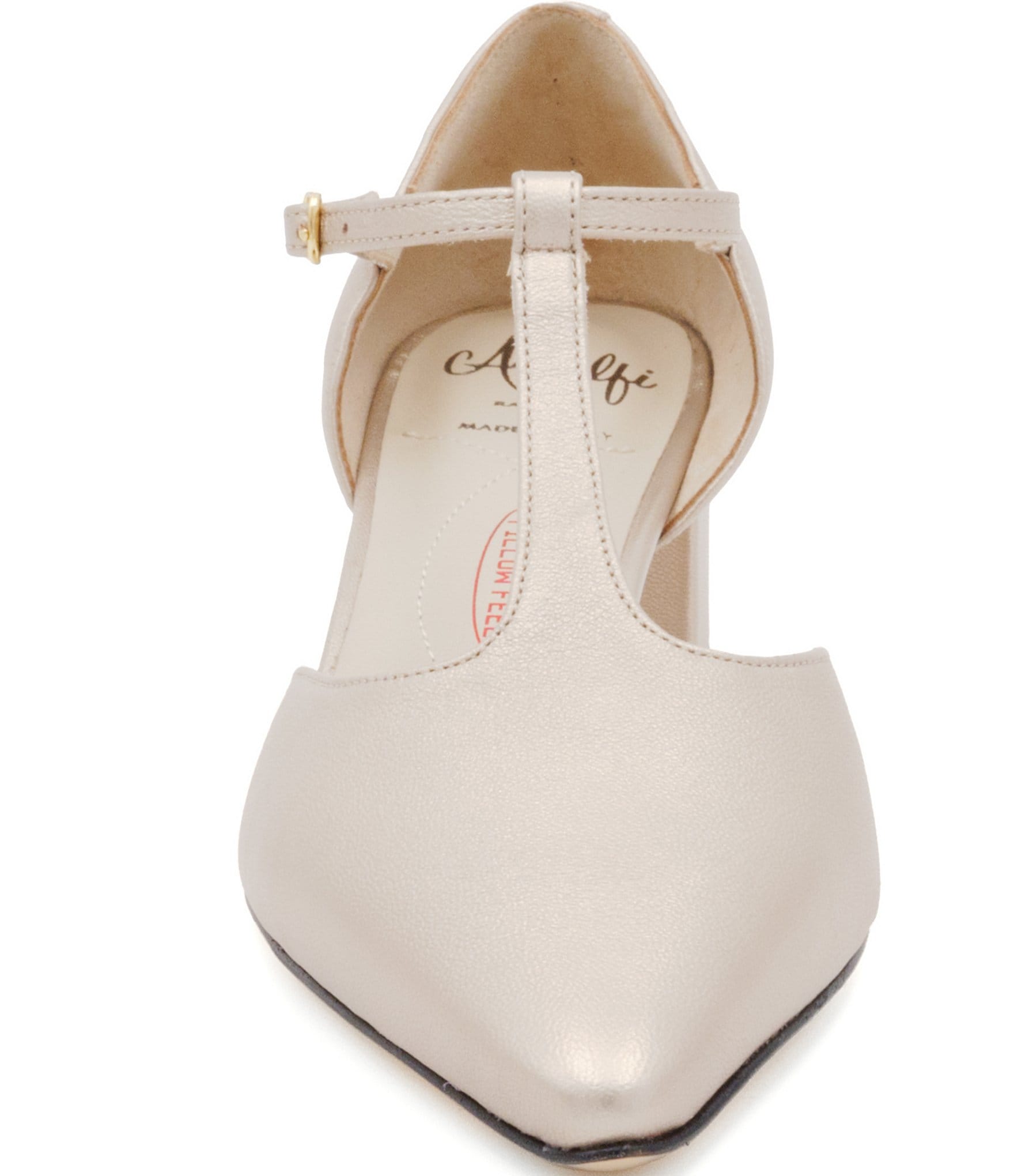 Amalfi Pipistrello Leather T Strap Pumps