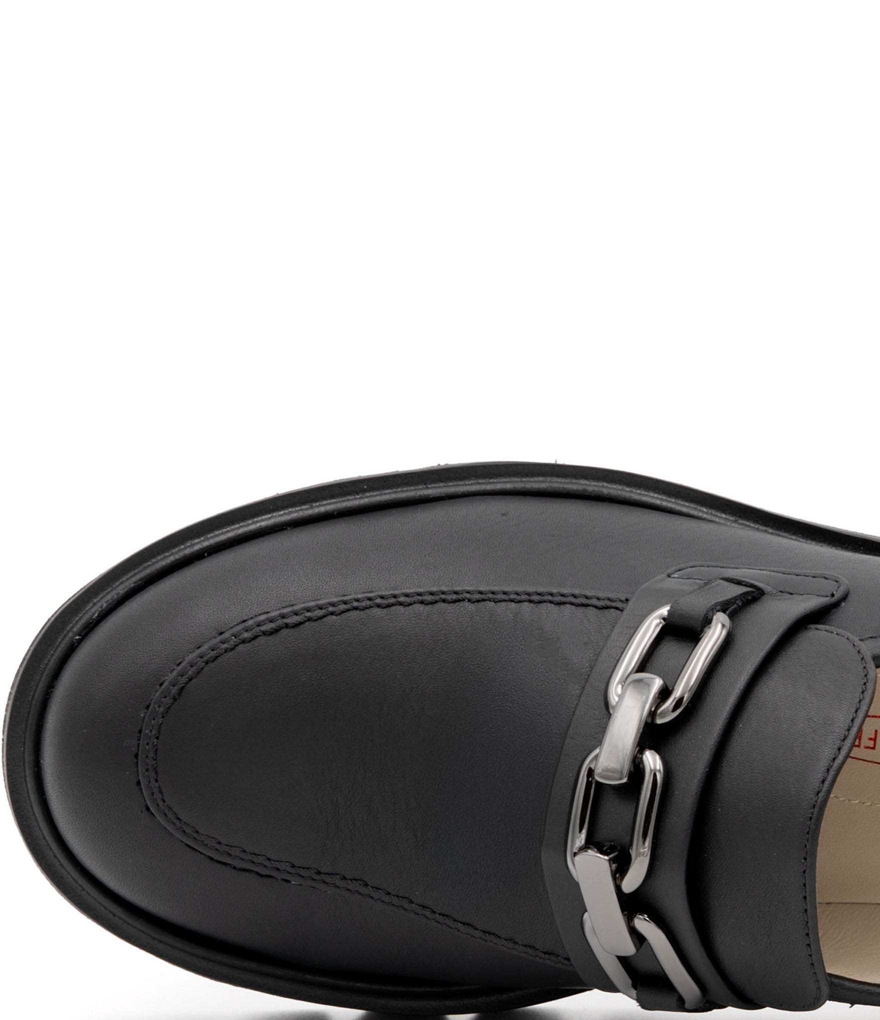 Amalfi Rimini Leather Chain Link Hardware Loafers