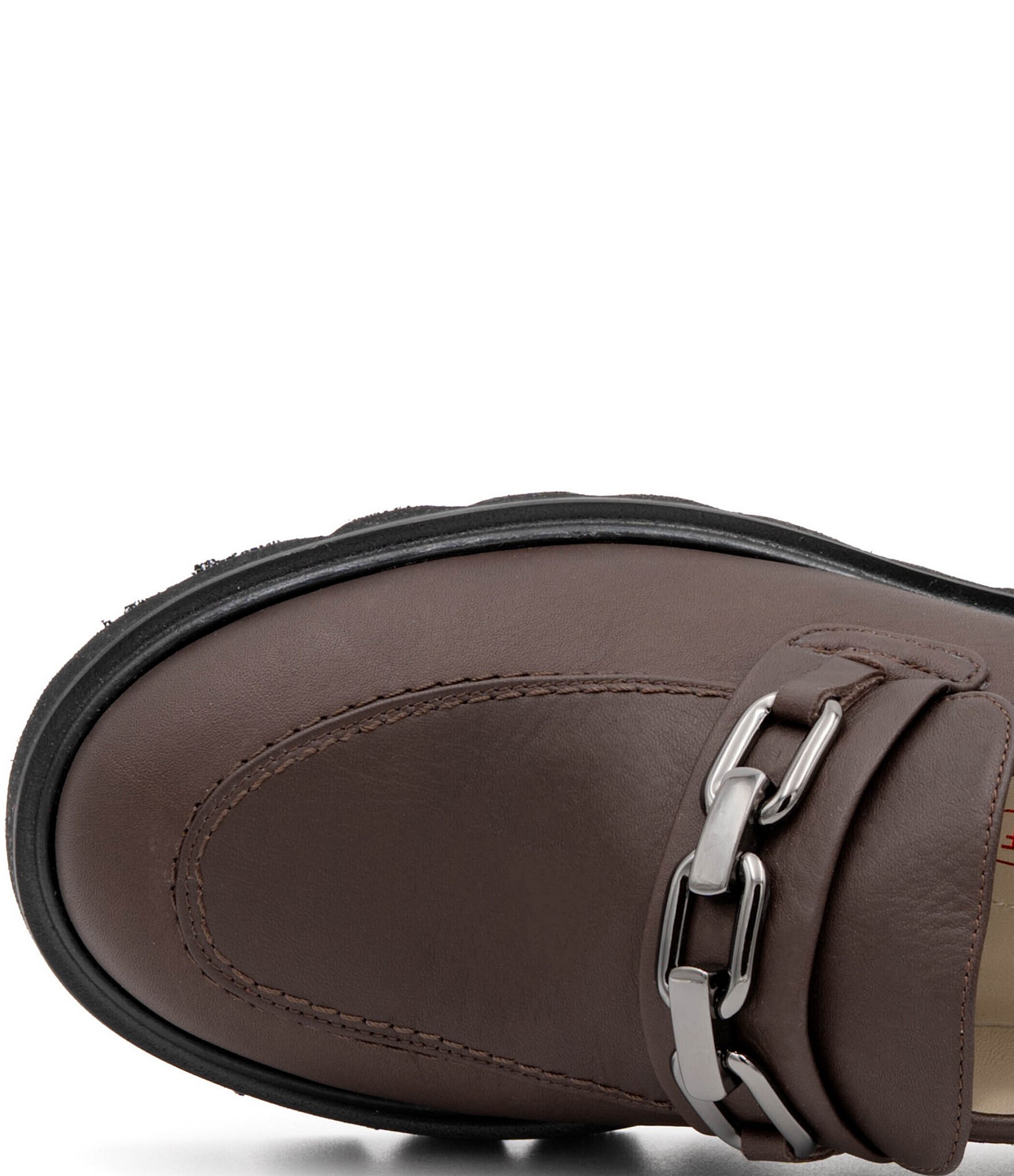 Amalfi Rimini Leather Chain Link Hardware Loafers