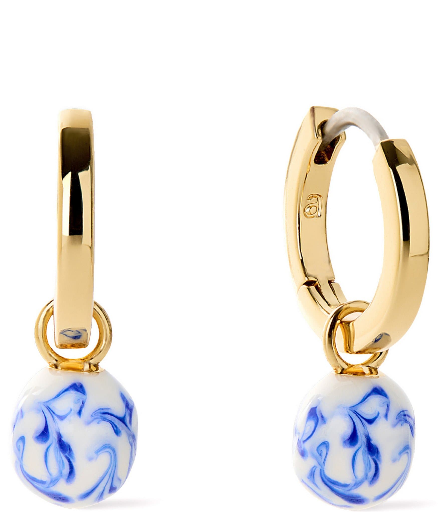 Ana Luisa Lainey Marble Blue Drop Earrings
