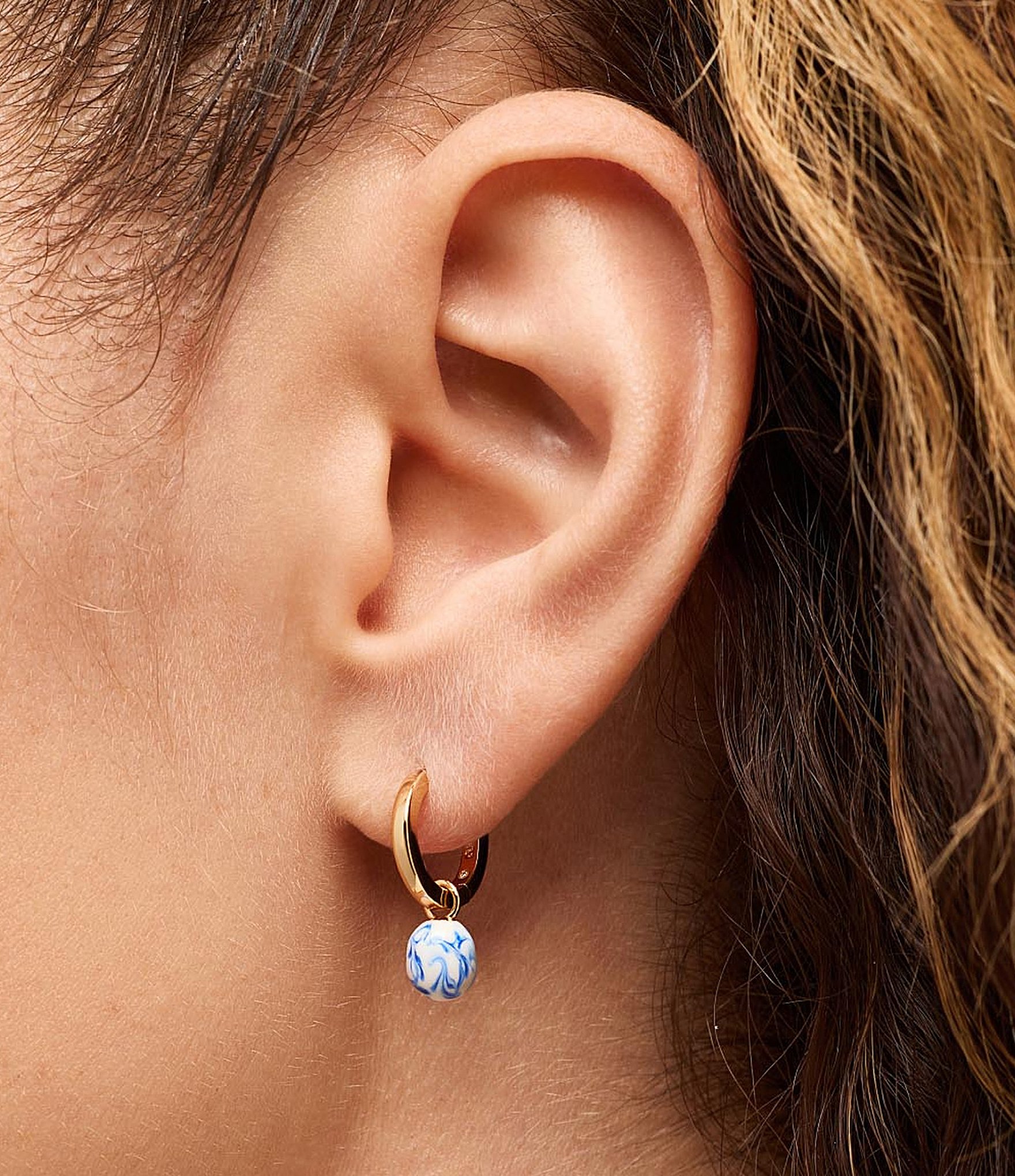 Ana Luisa Lainey Marble Blue Drop Earrings