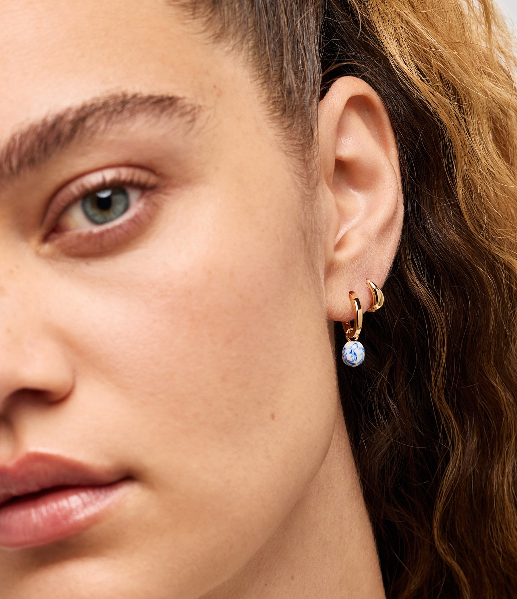 Ana Luisa Lainey Marble Blue Drop Earrings