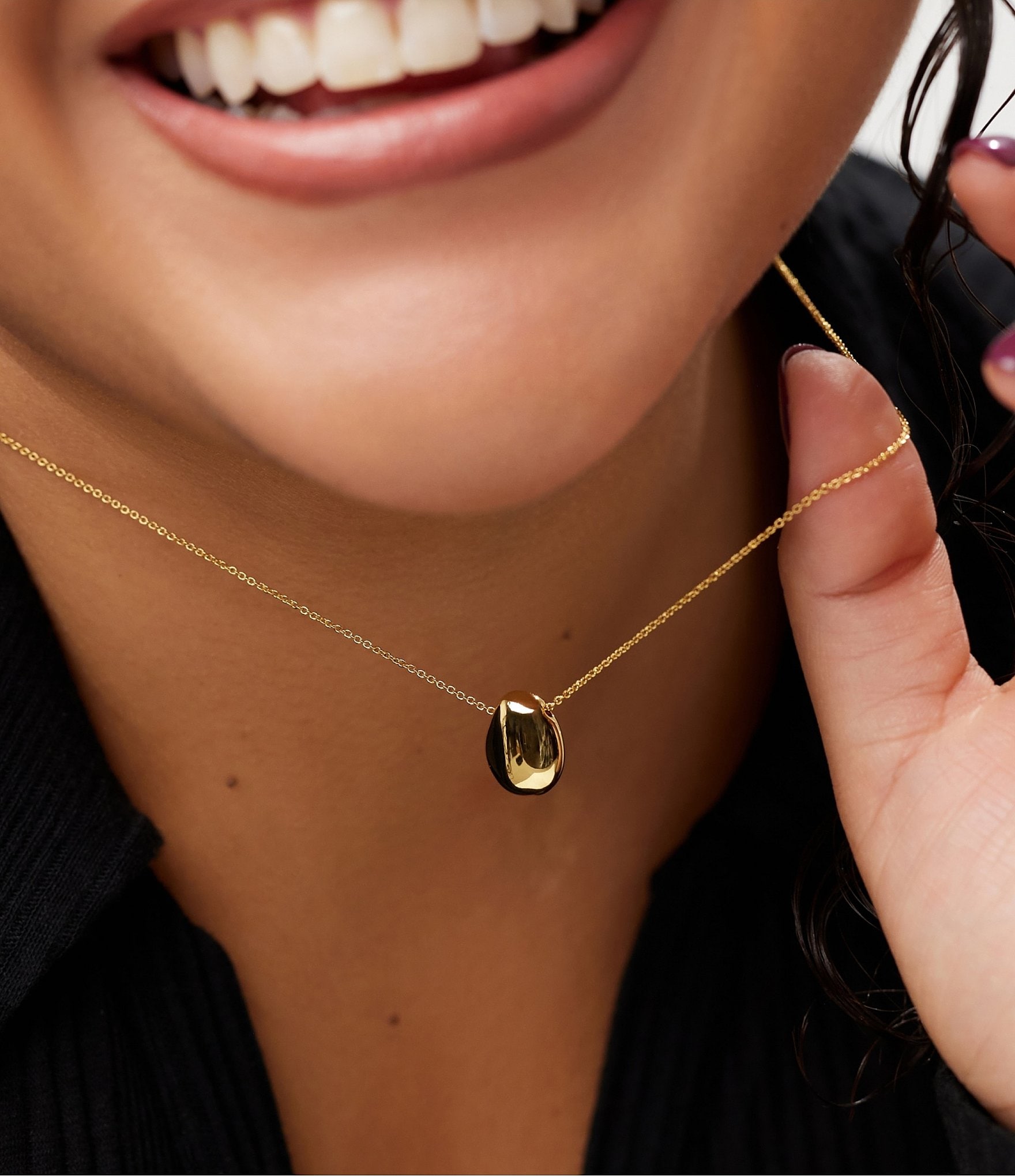 Ana Luisa Pebble Mini Short Pendant Necklace