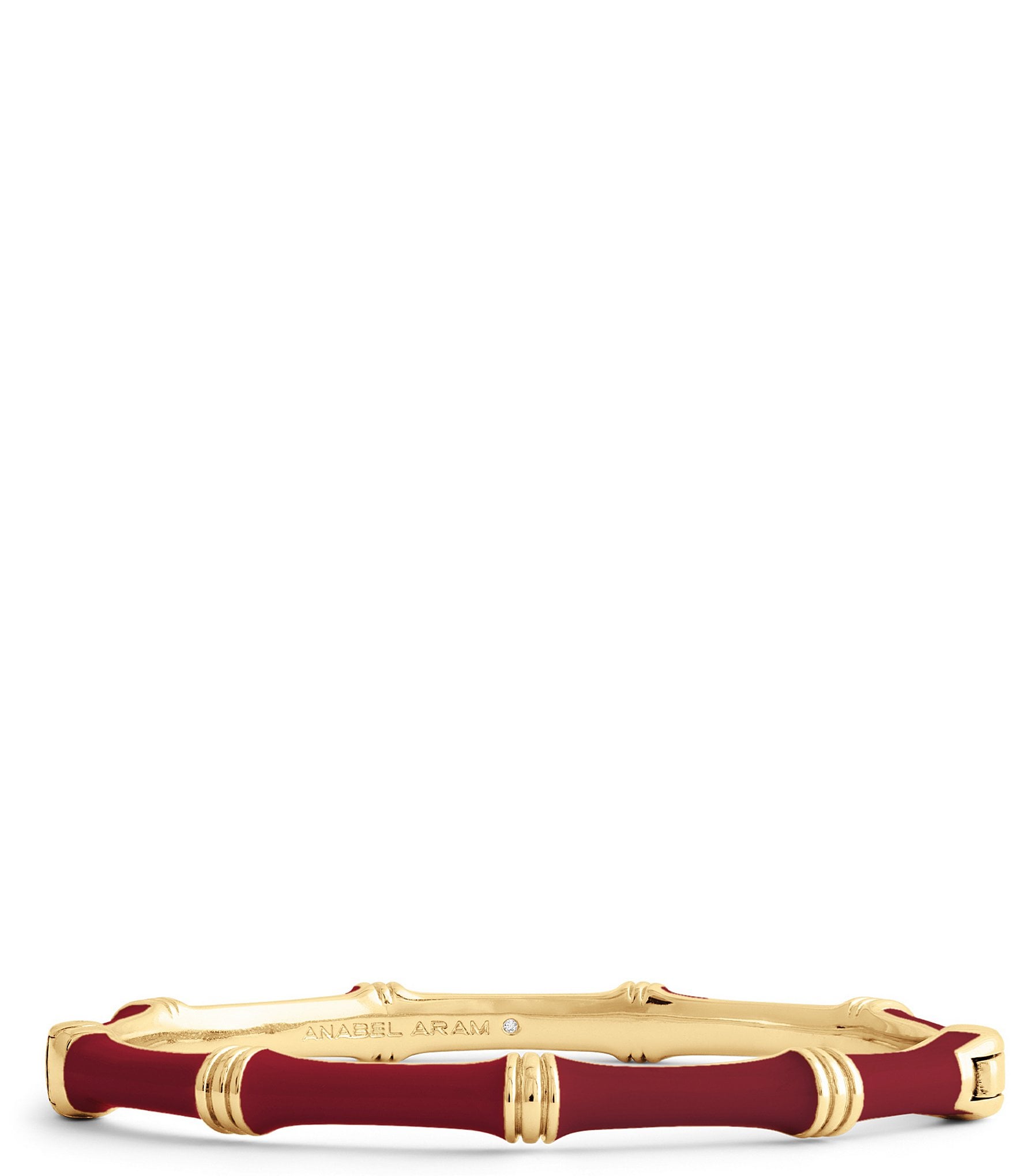 Anabel Aram Bamboo Enameled Hinge Bangle Bracelet