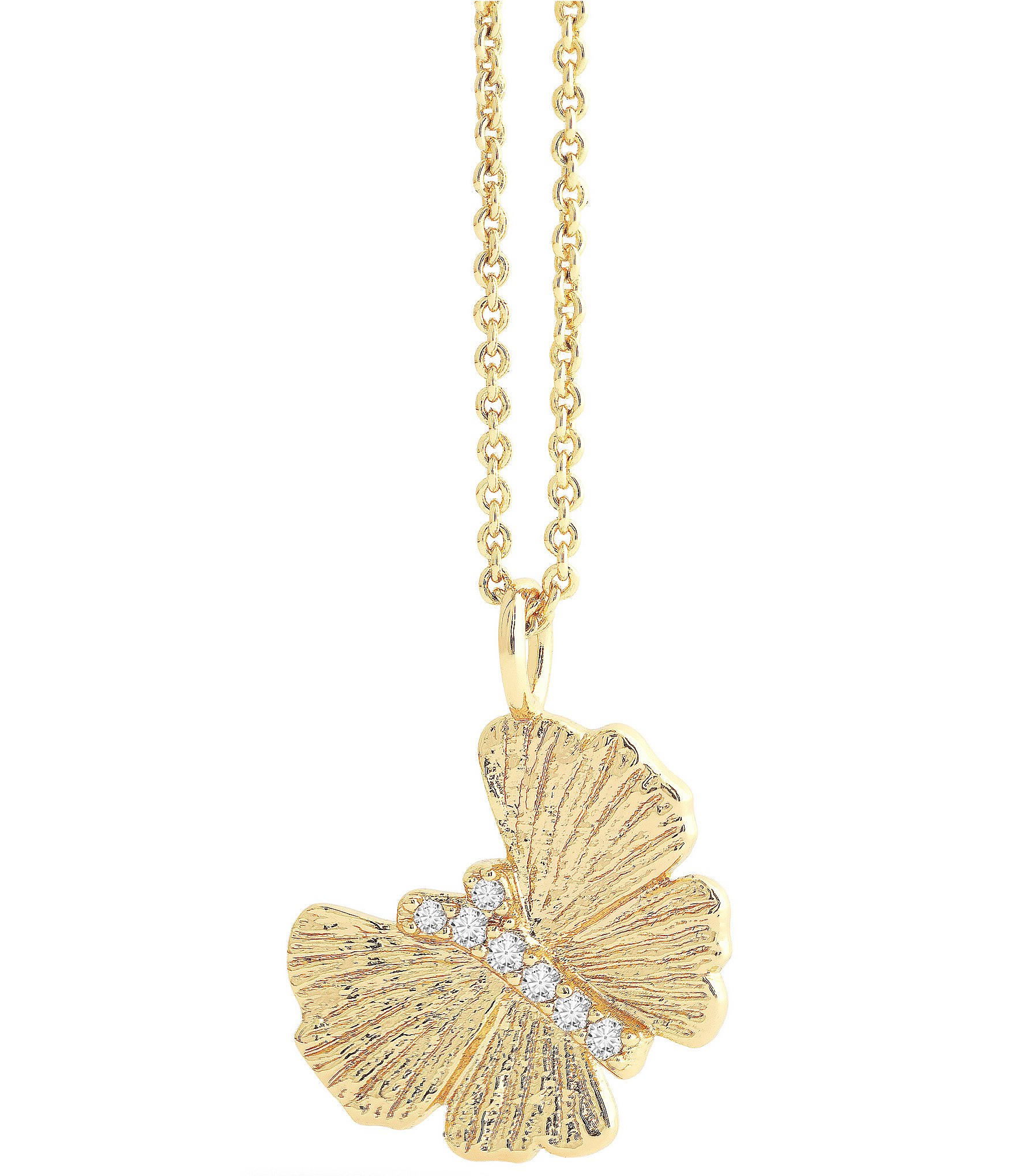 Anabel Aram Butterfly Gold Short Pendant Necklace
