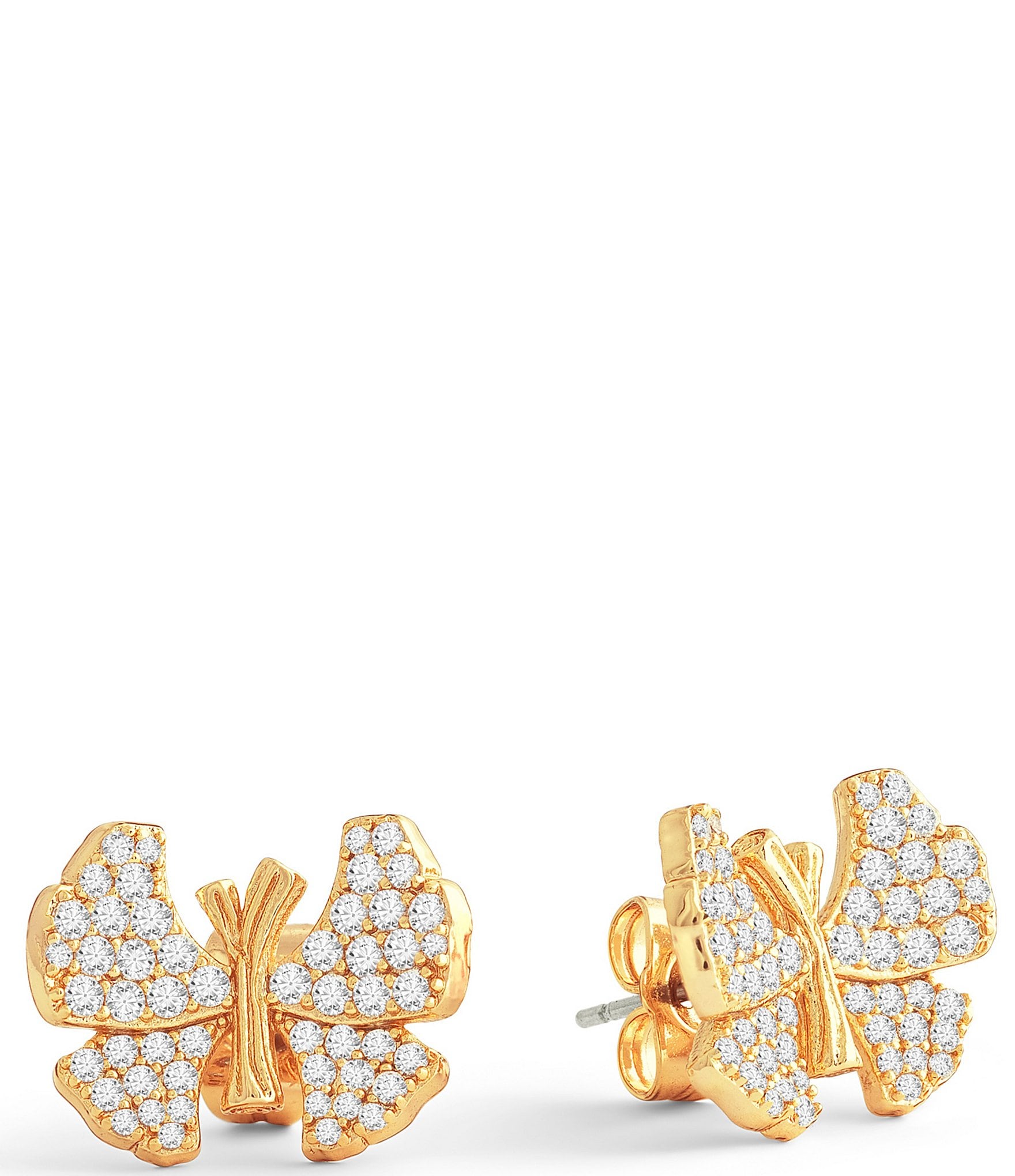 Anabel Aram Butterfly Pave Crystal Stud Earrings