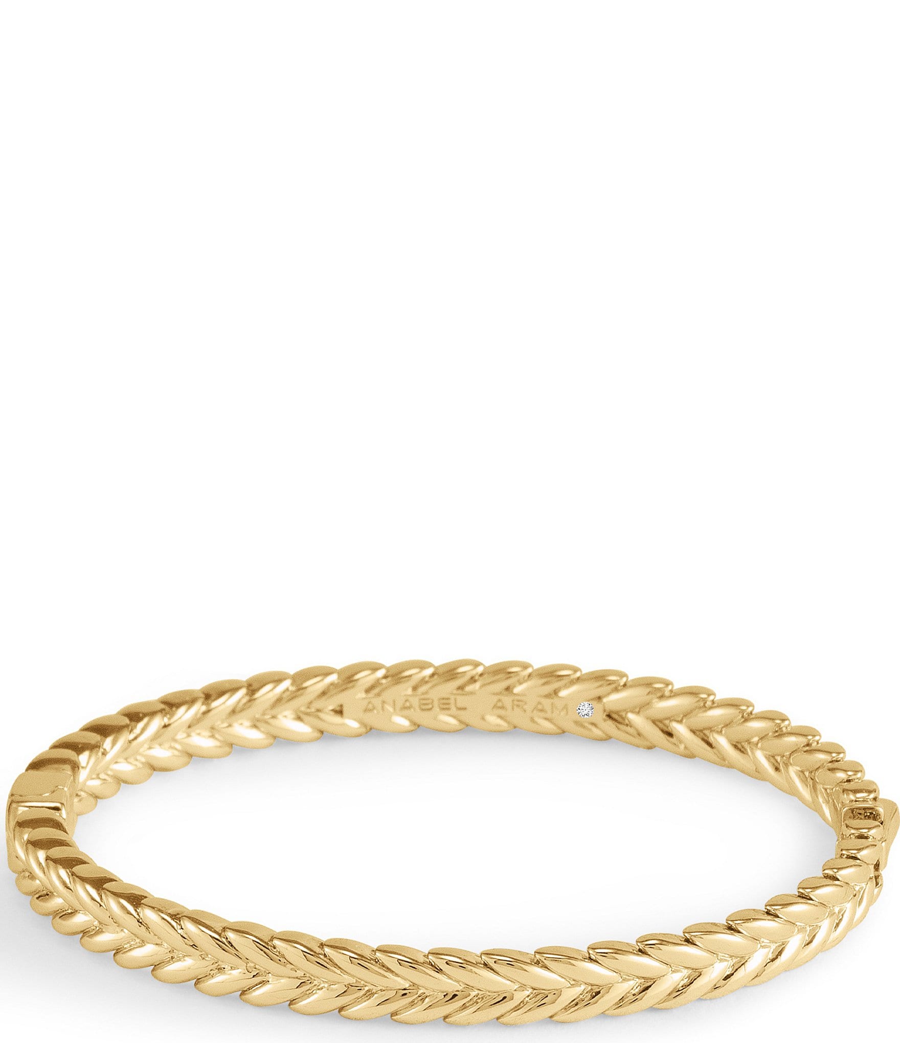 Anabel Aram Cheval Braid Hinged Bangle Bracelet