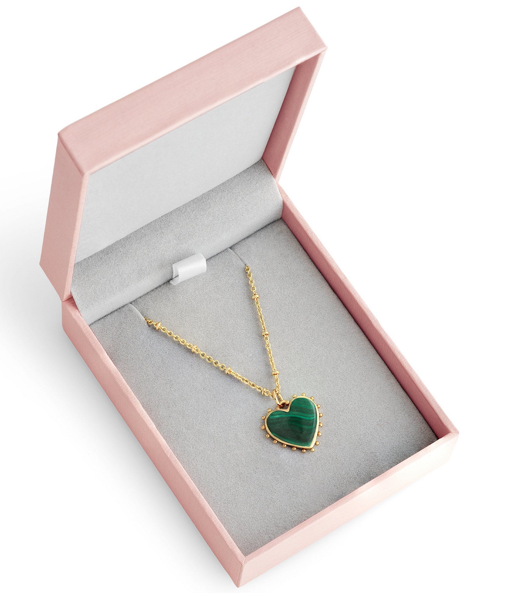Anabel Aram Heart With Stone Short Pendant Necklace