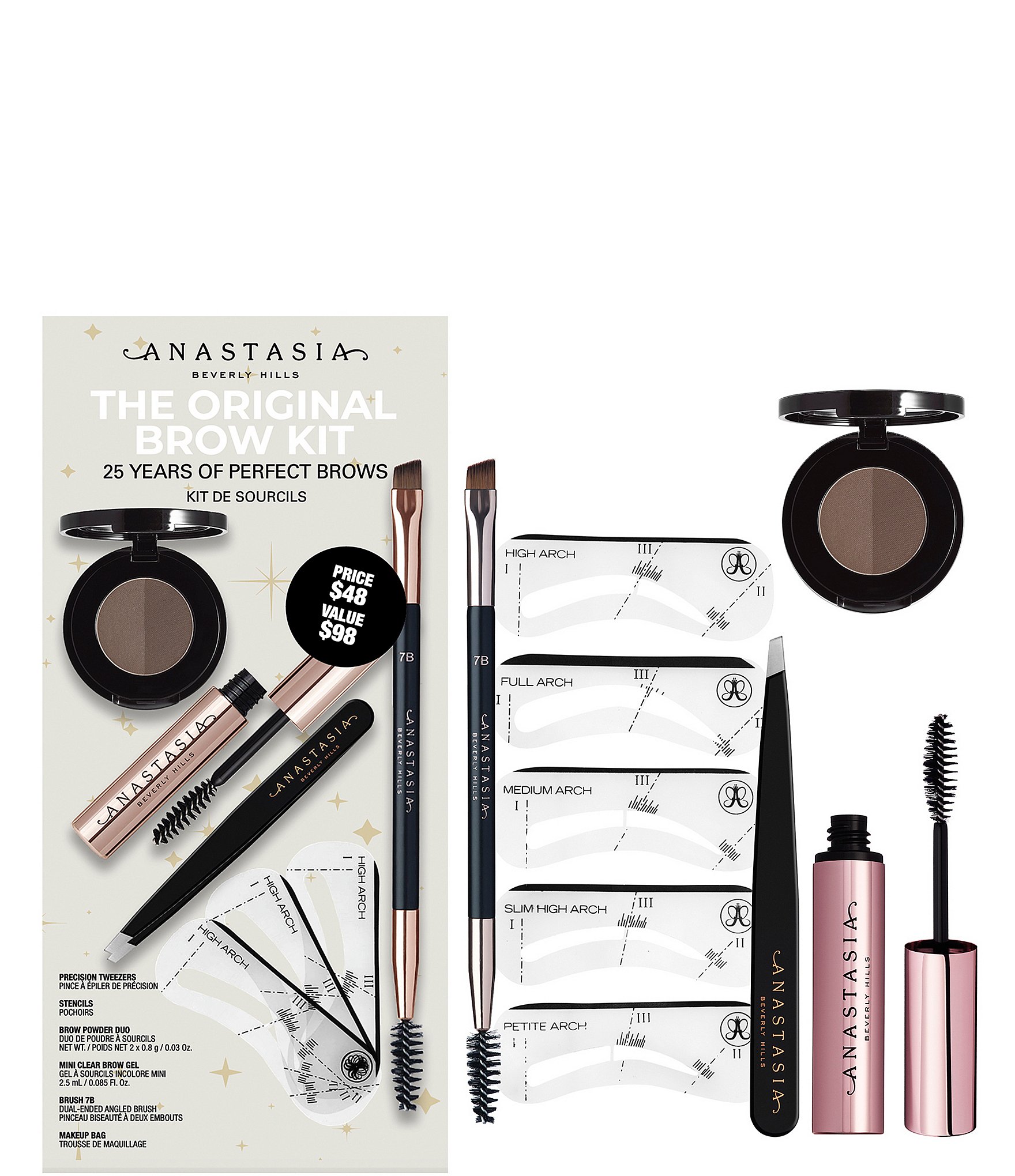 Anastasia Beverly Hills The Original Brow Kit: 25 years of perfect brows-Ebony