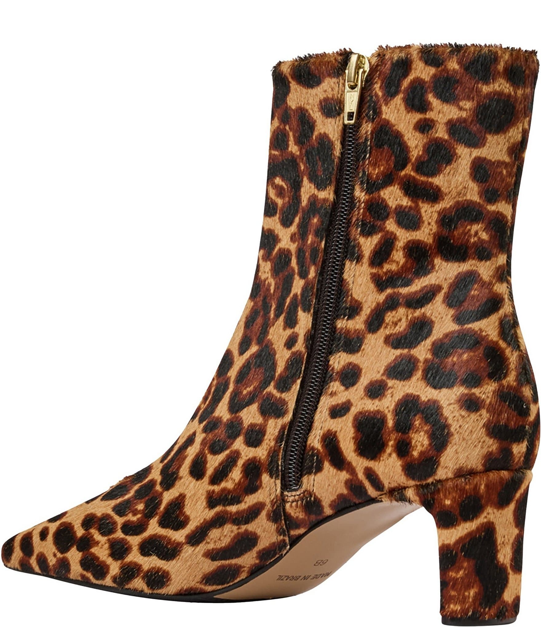 Andre Assous Amerie Leopard Print Hair Calf Booties