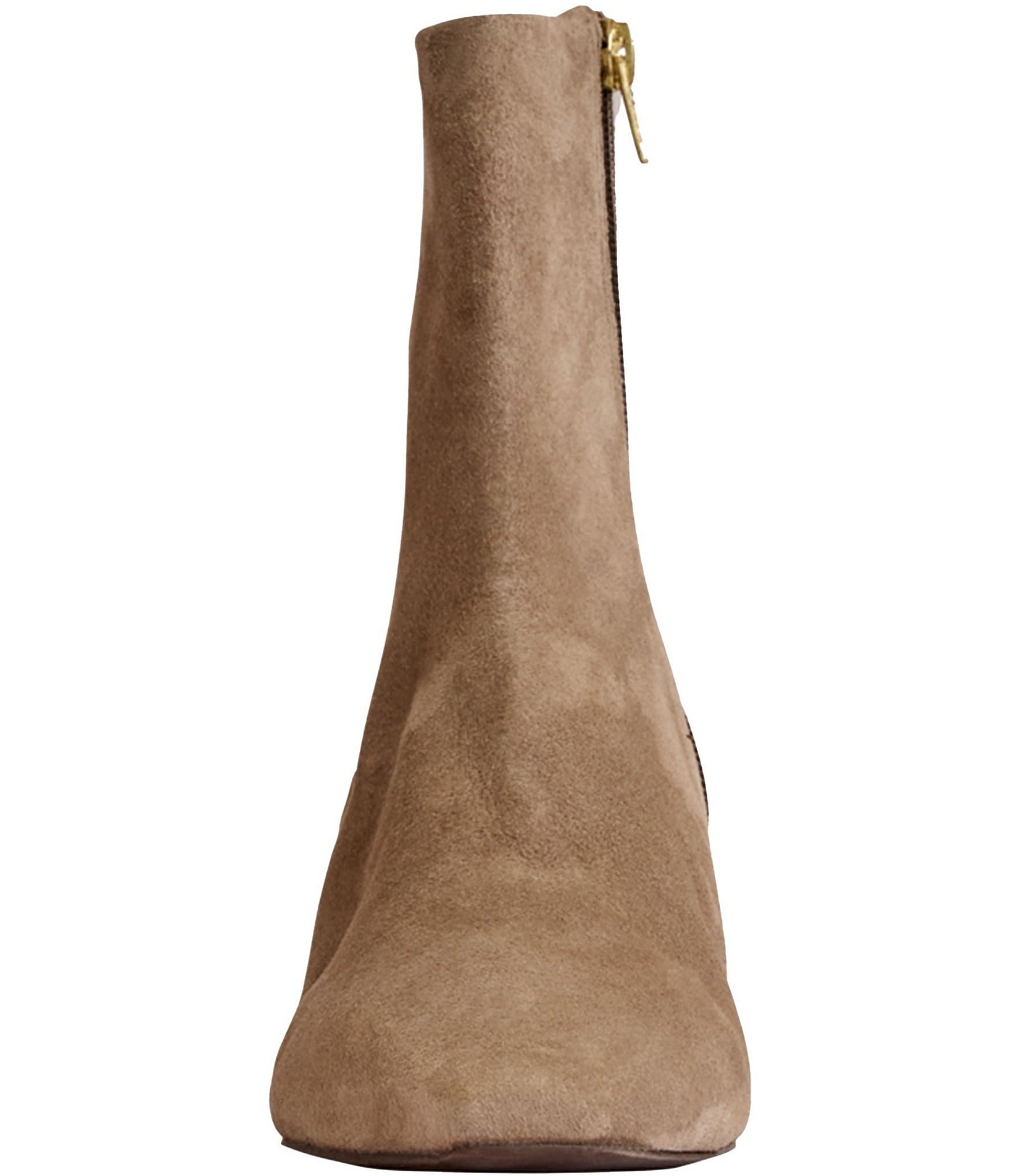 Andre Assous Amerie Suede Croco Embossed Accent Snip Toe Dress Booties