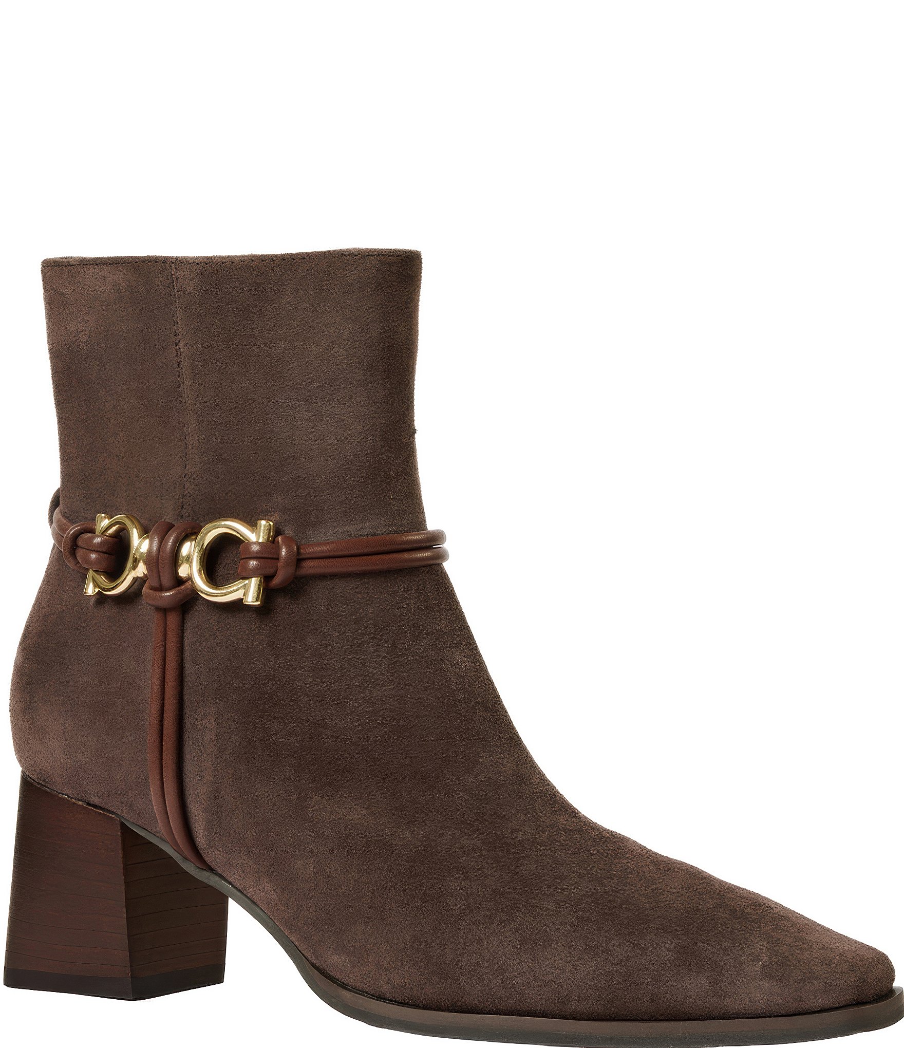 Andre Assous Arya Suede Bit Harness Booties