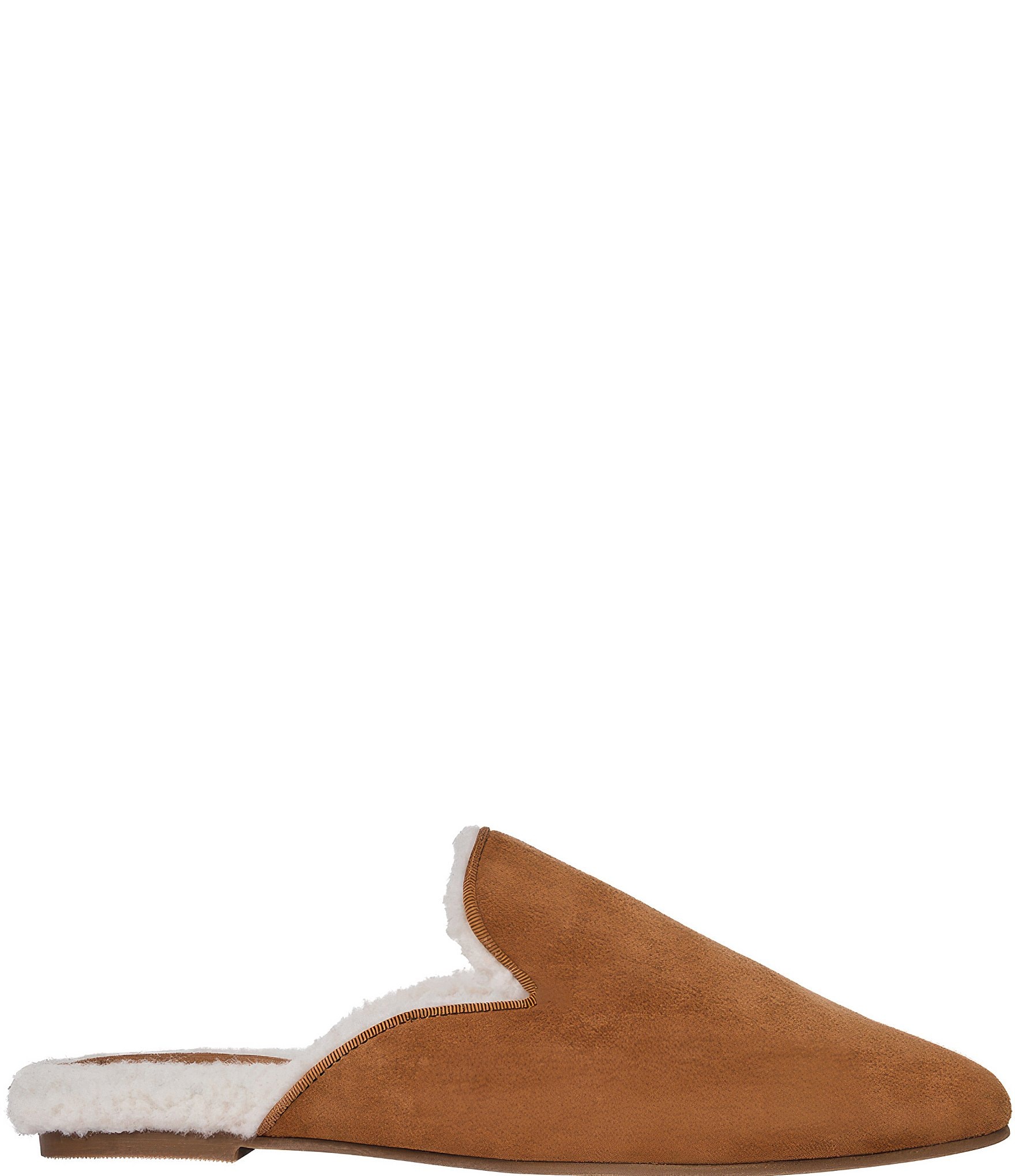 Andre Assous Daria Suede Faux Shearling Lined Pointed Toe Mules