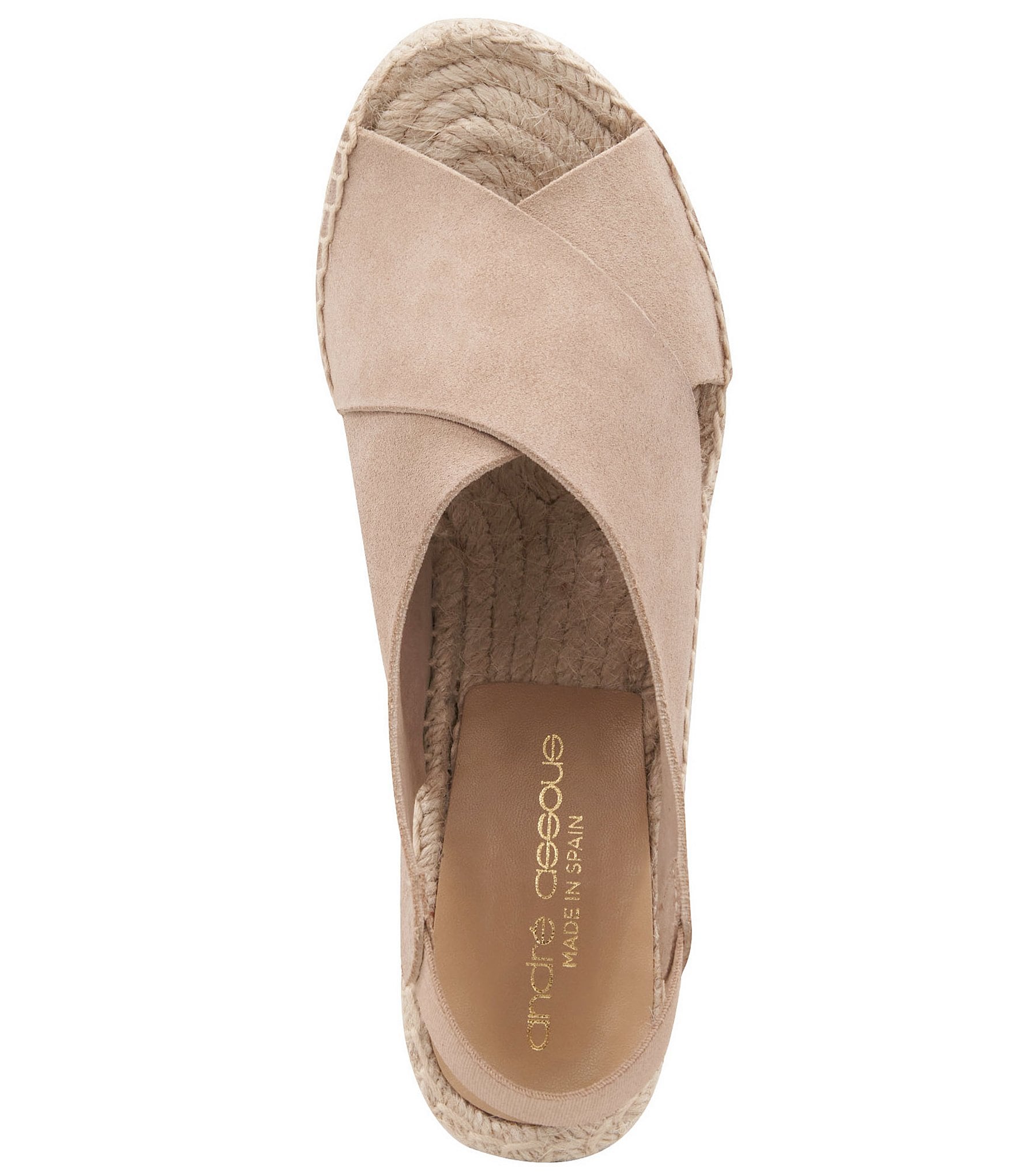 Andre Assous Figaro Suede Cross Band Sling Wedge Espadrilles