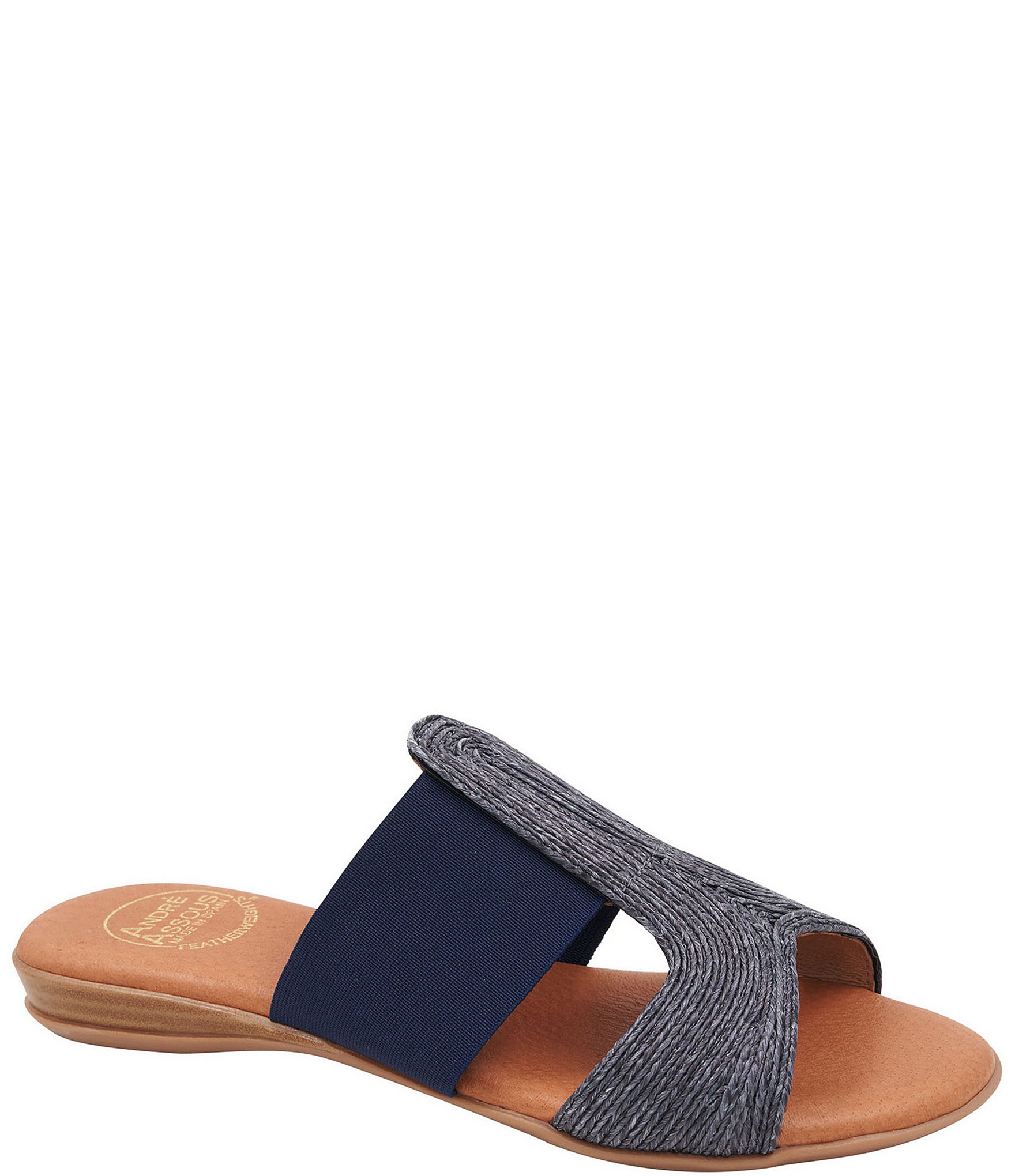 Womens navy blue slide on sale sandals