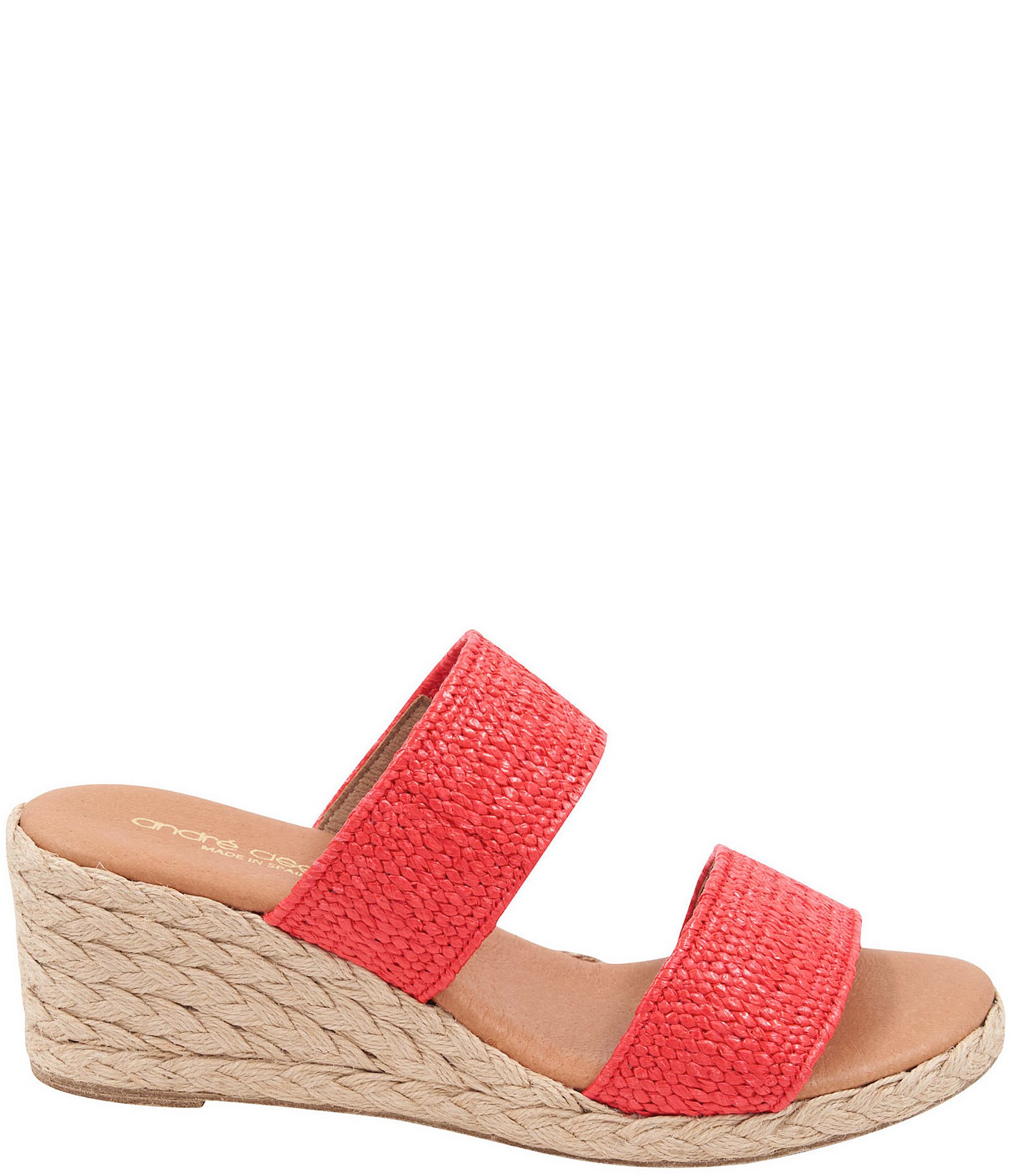 Andre Assous Nori Stretch Raffia Espadrille Sandals