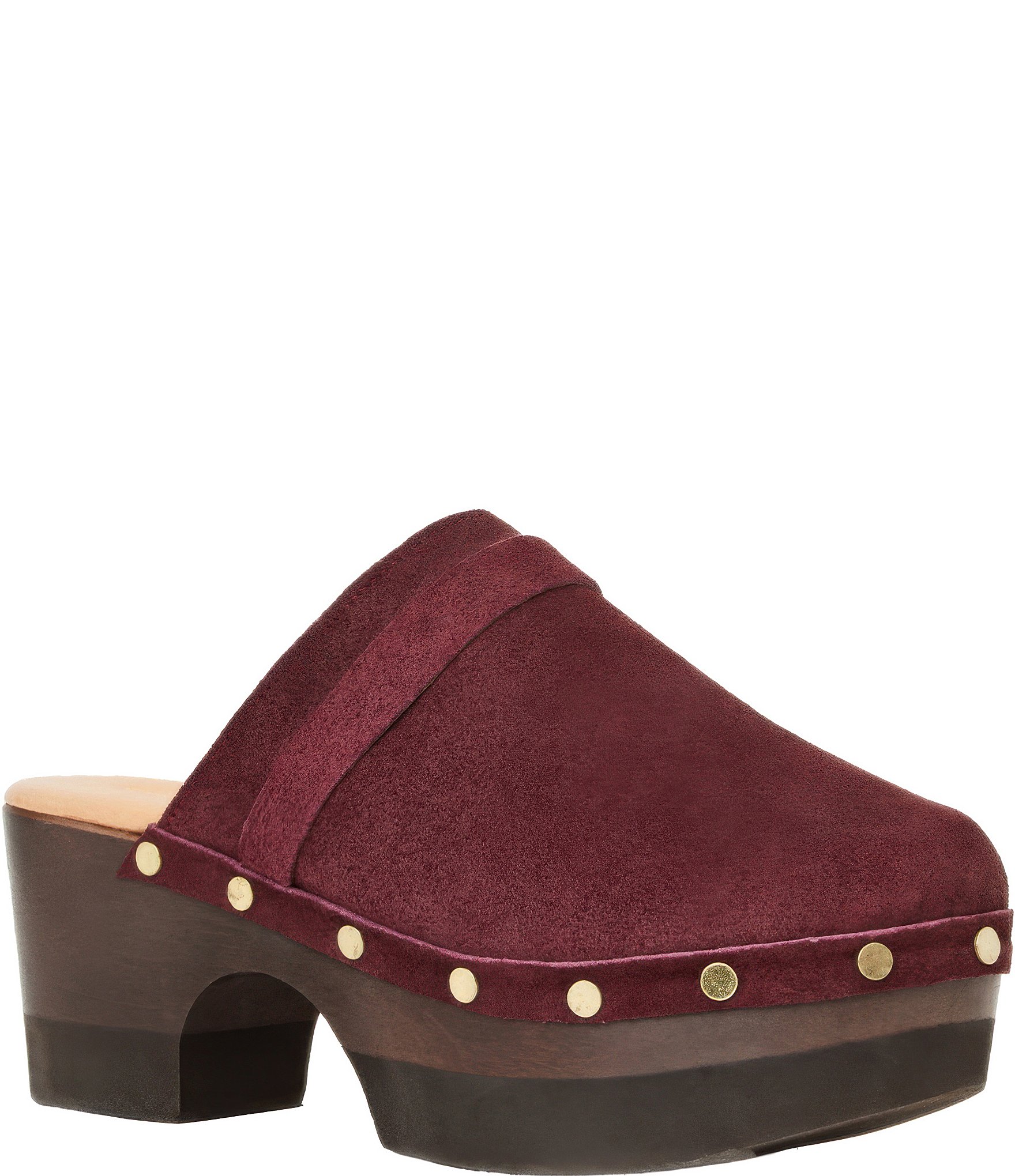 Andre Assous Olivia Suede Studded Clogs