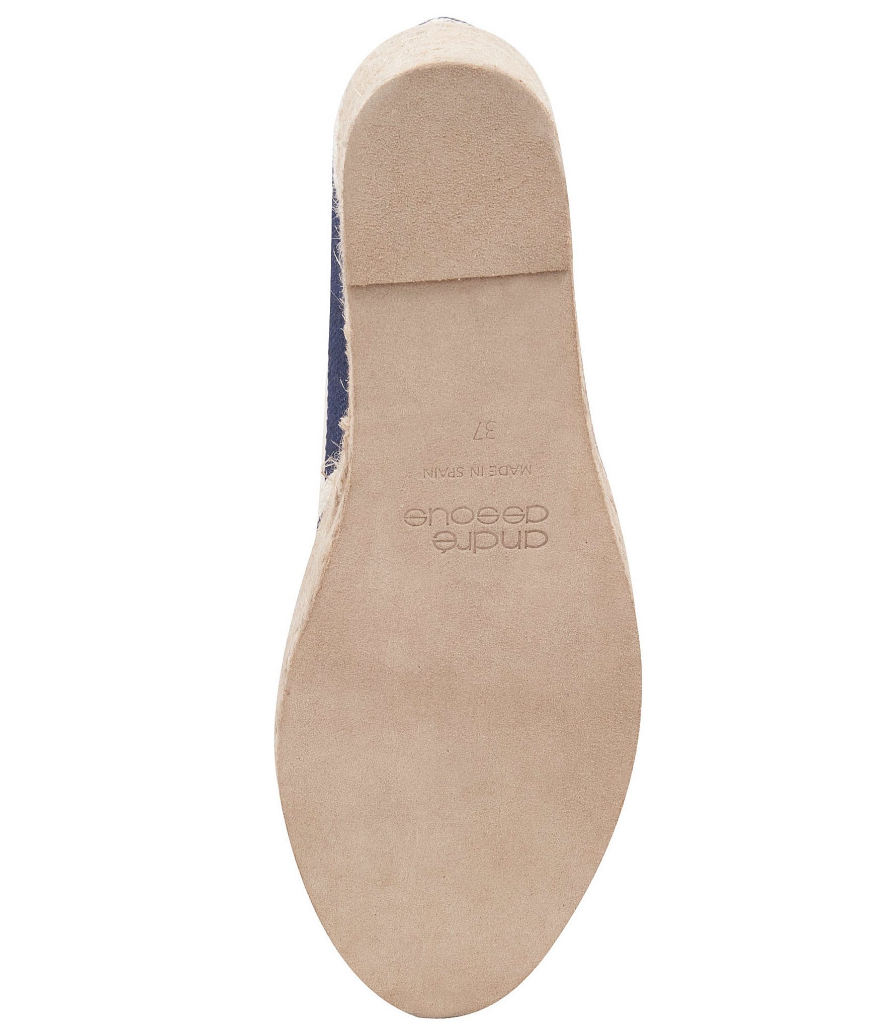 Andre Assous Patti Striped Canvas Platform Wedge Slip On Espadrilles