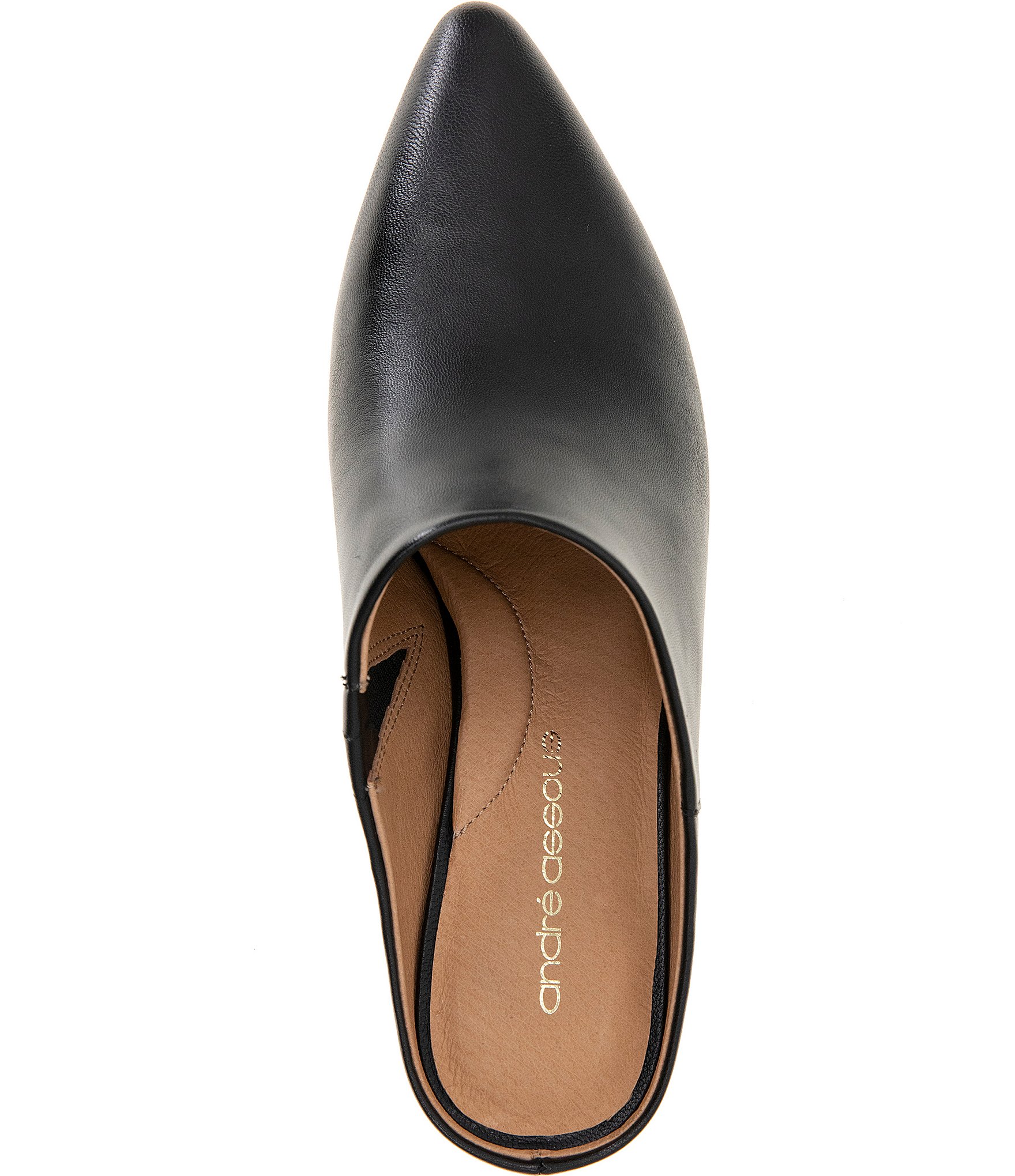 Andre Assous Wyatt Leather Wedge Mules