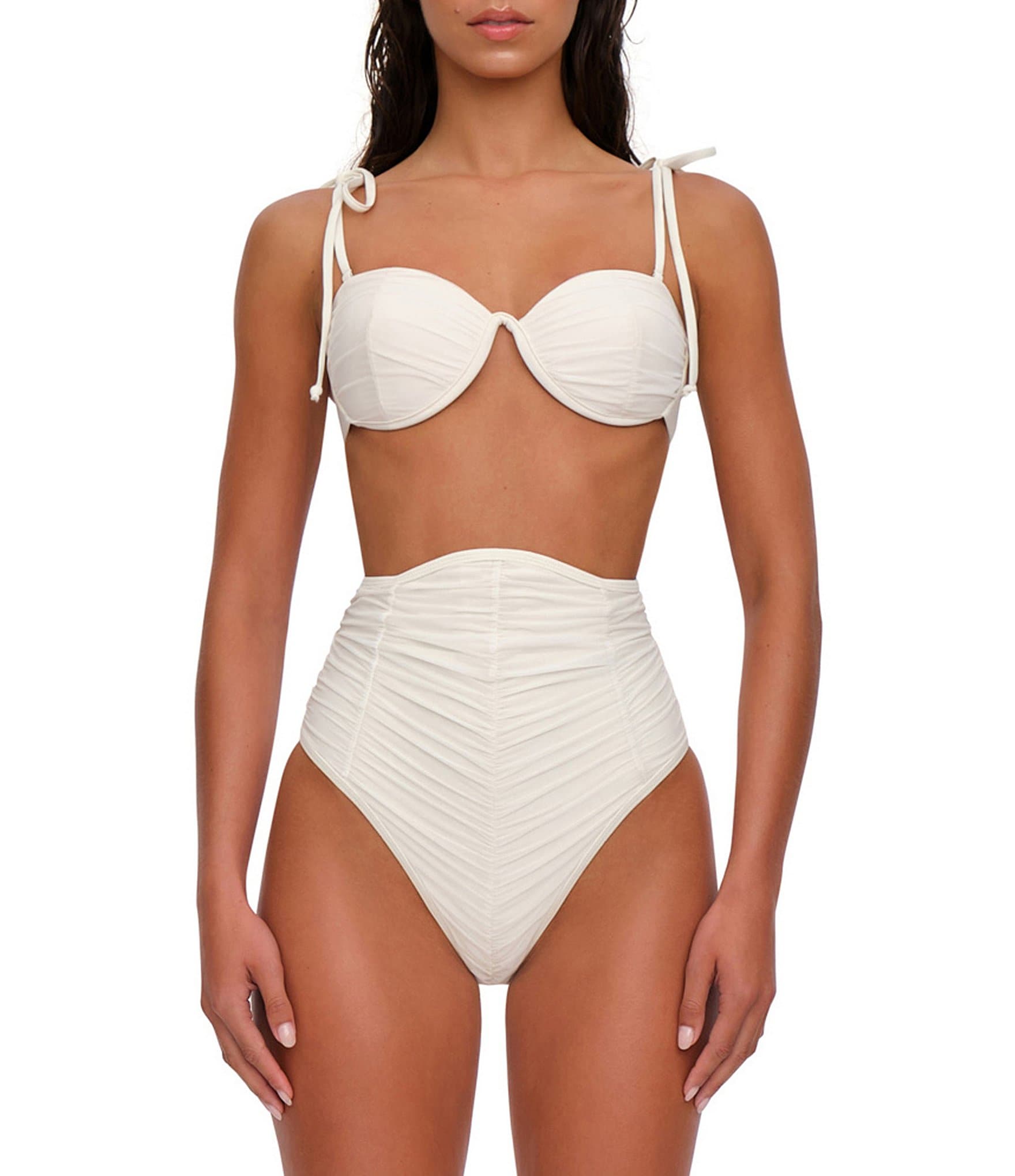 Andrea Iyamah Lada Cut-Out Side Tie One Piece Swimsuit | Dillard's