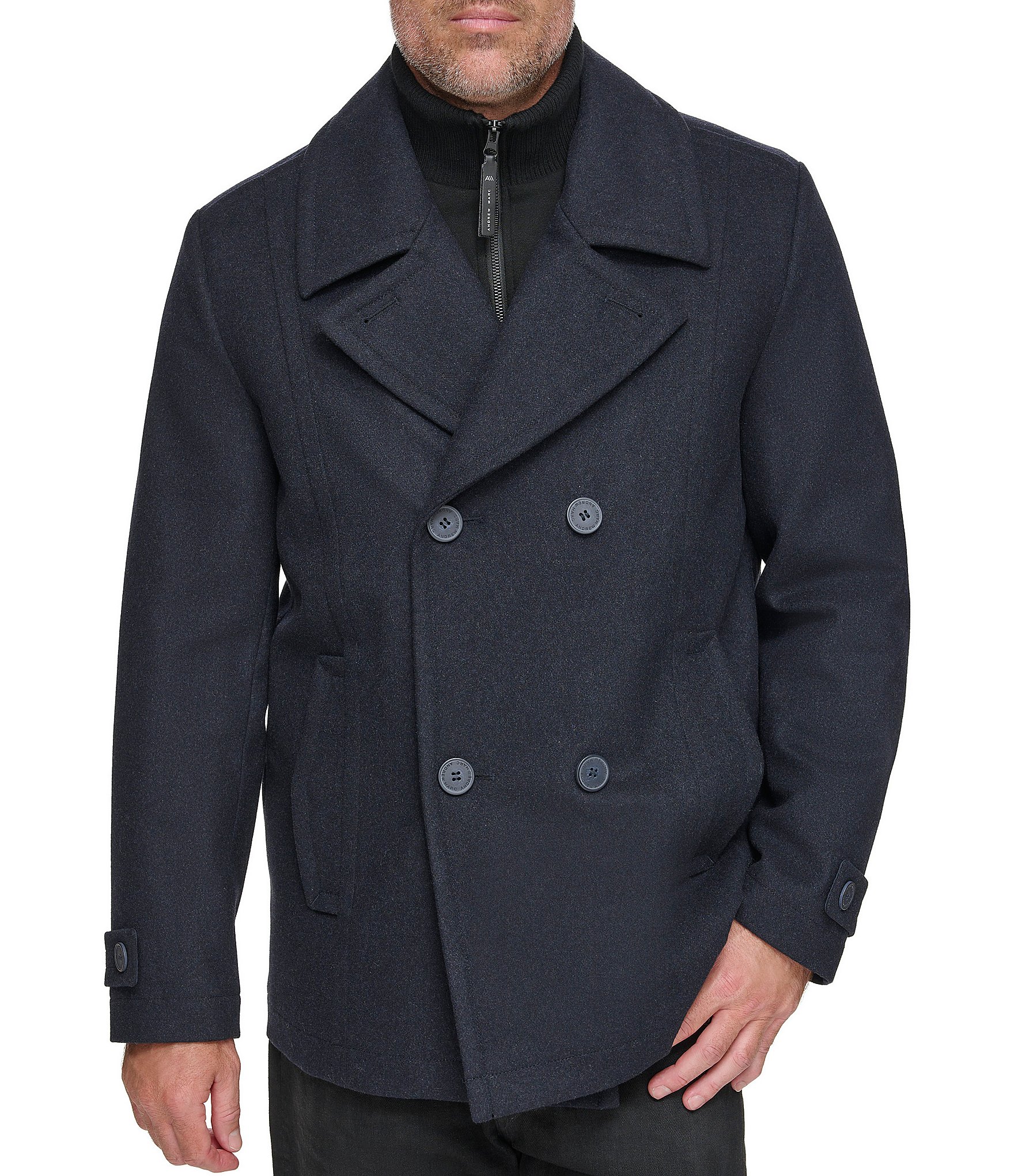 Andrew Marc Danton Wool Peacoat