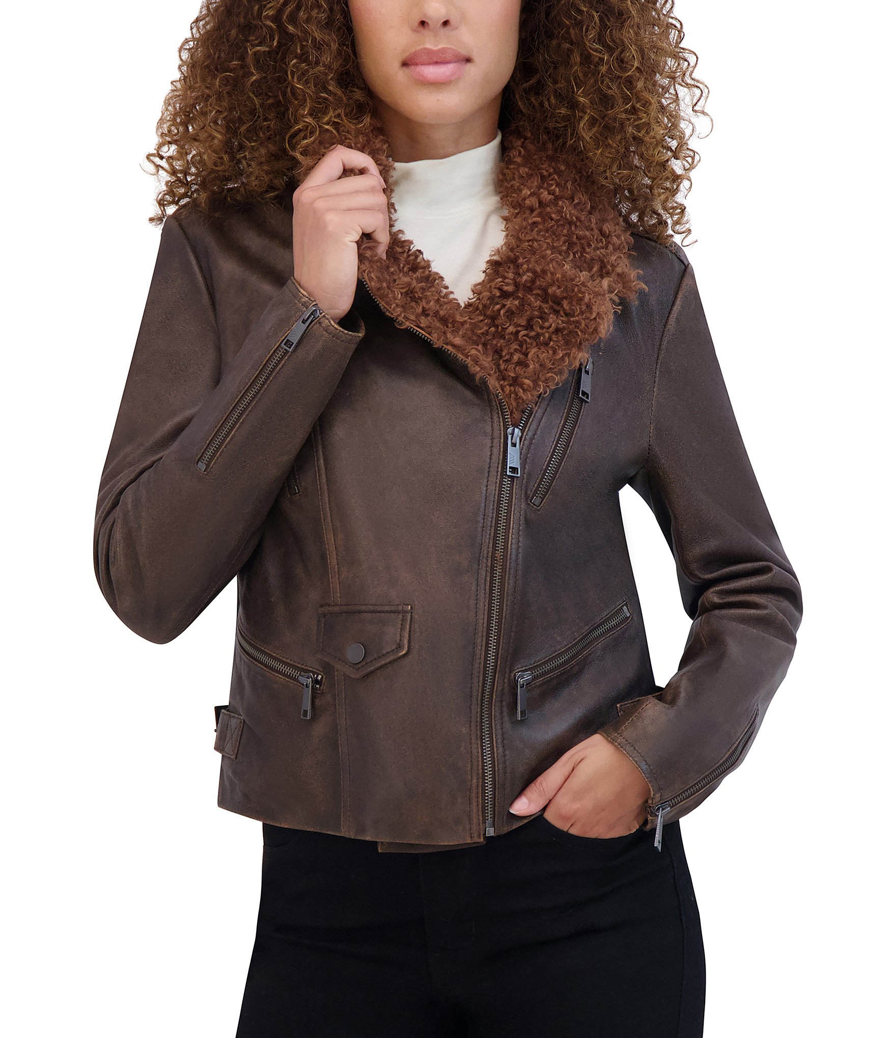 ANDREW MARC 2024 leather jacket