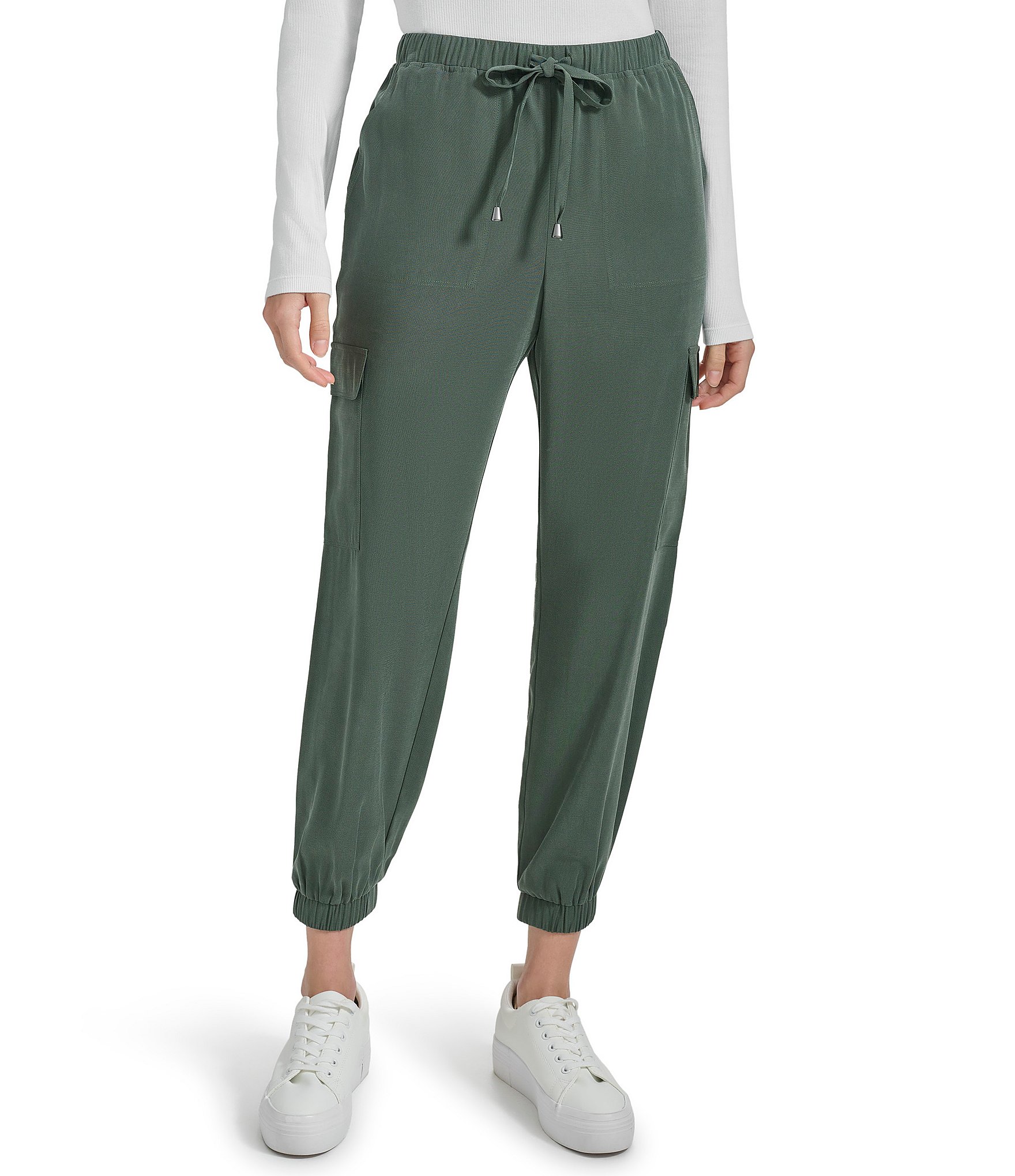 Andrew Marc Sport Cargo Drawstring Waist Joggers